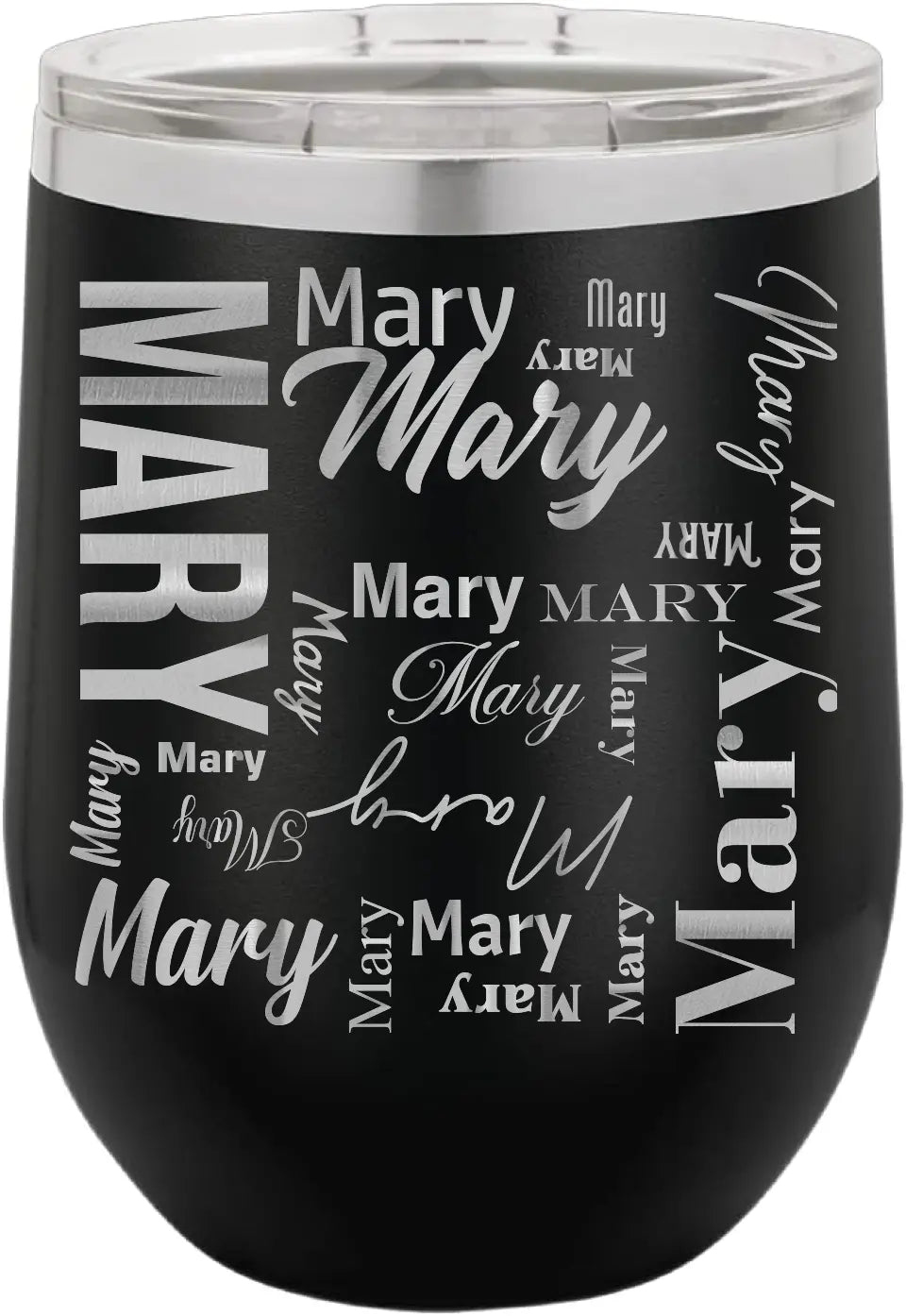 Double Walled Vacuum Insulated Wine Tumbler - Short First Name On Repeat