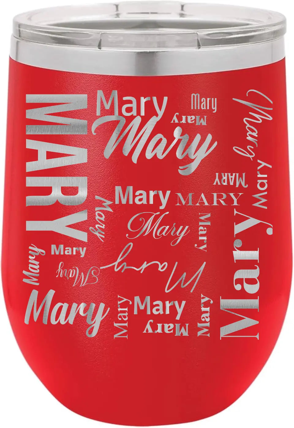 Double Walled Vacuum Insulated Wine Tumbler - Short First Name On Repeat