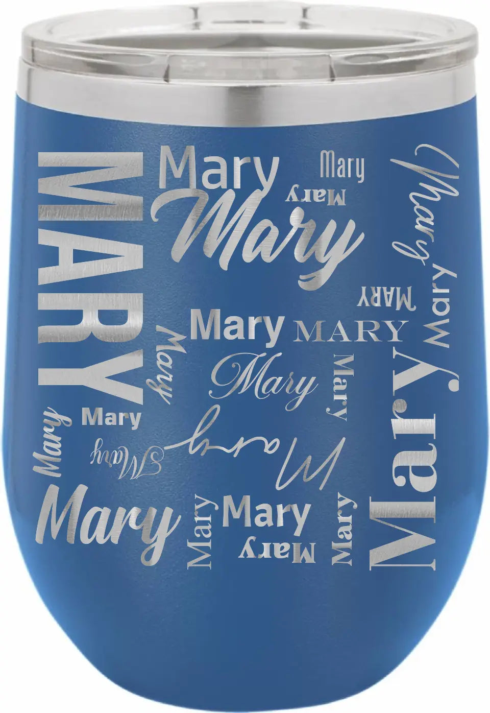 Double Walled Vacuum Insulated Wine Tumbler - Short First Name On Repeat