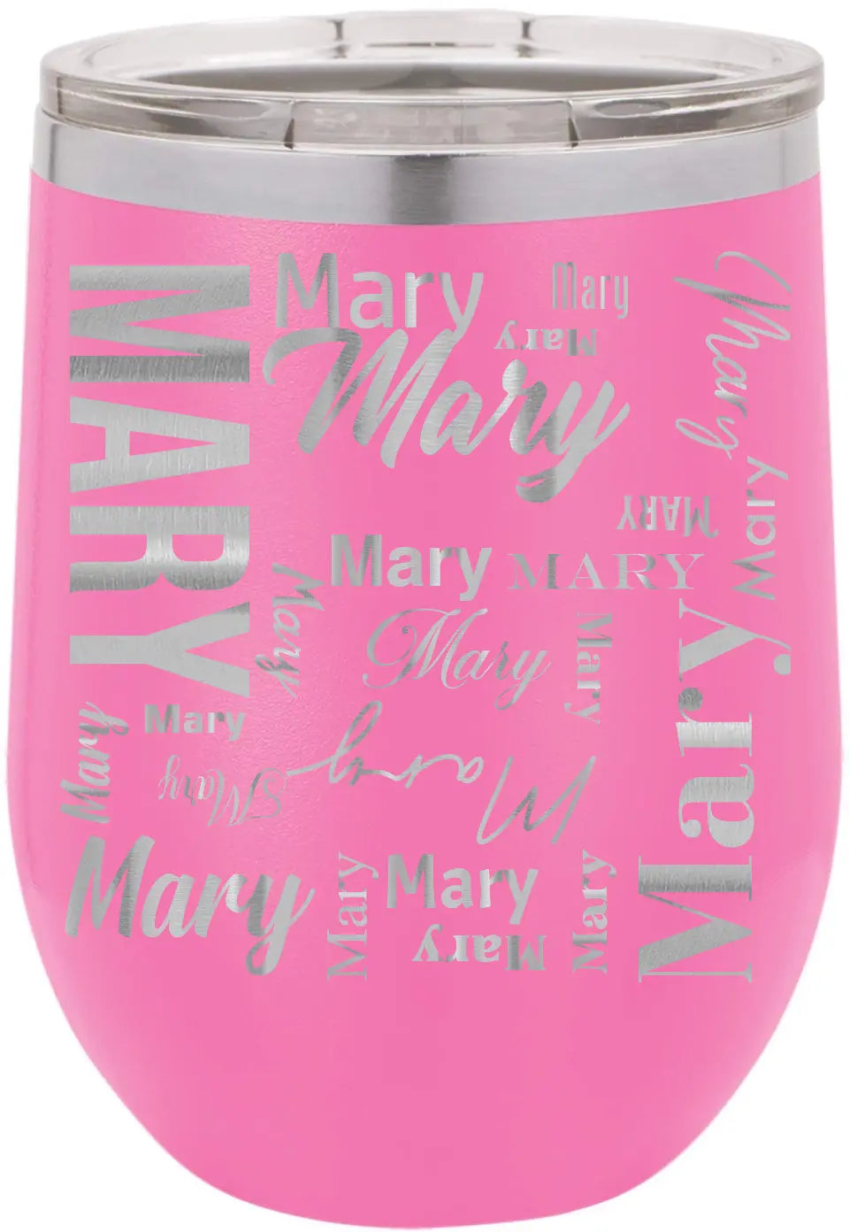 Double Walled Vacuum Insulated Wine Tumbler - Short First Name On Repeat