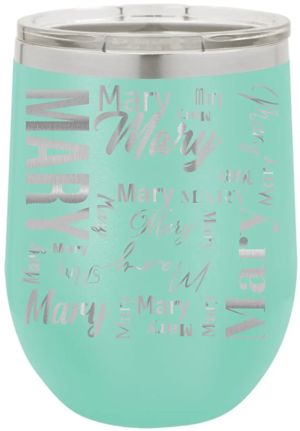 Double Walled Vacuum Insulated Wine Tumbler - Short First Name On Repeat