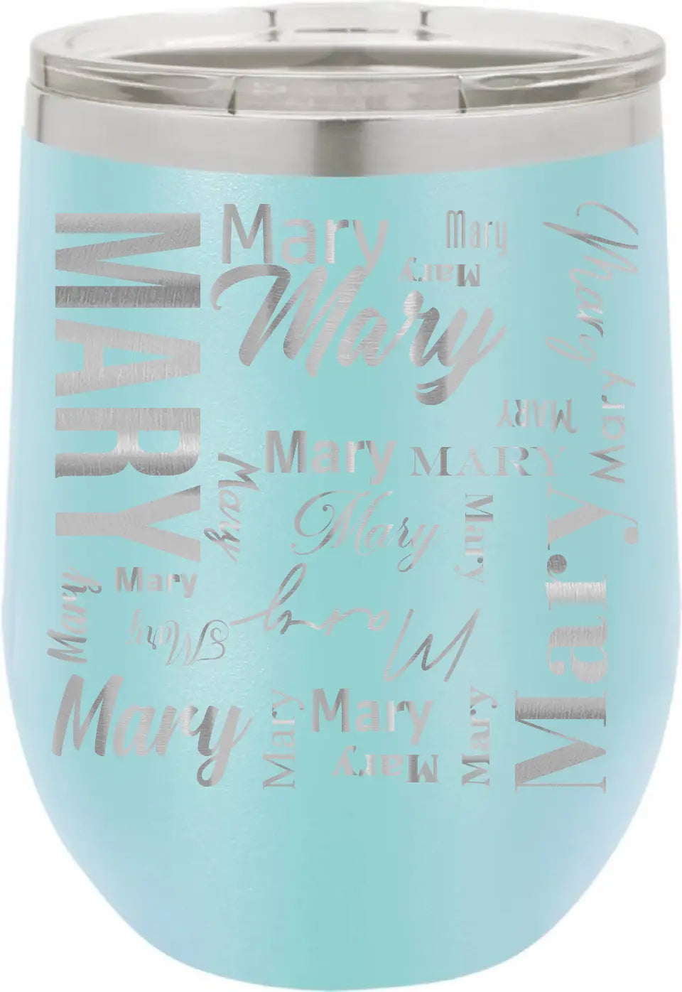 Double Walled Vacuum Insulated Wine Tumbler - Short First Name On Repeat