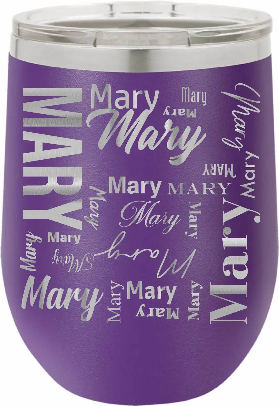 Double Walled Vacuum Insulated Wine Tumbler - Short First Name On Repeat