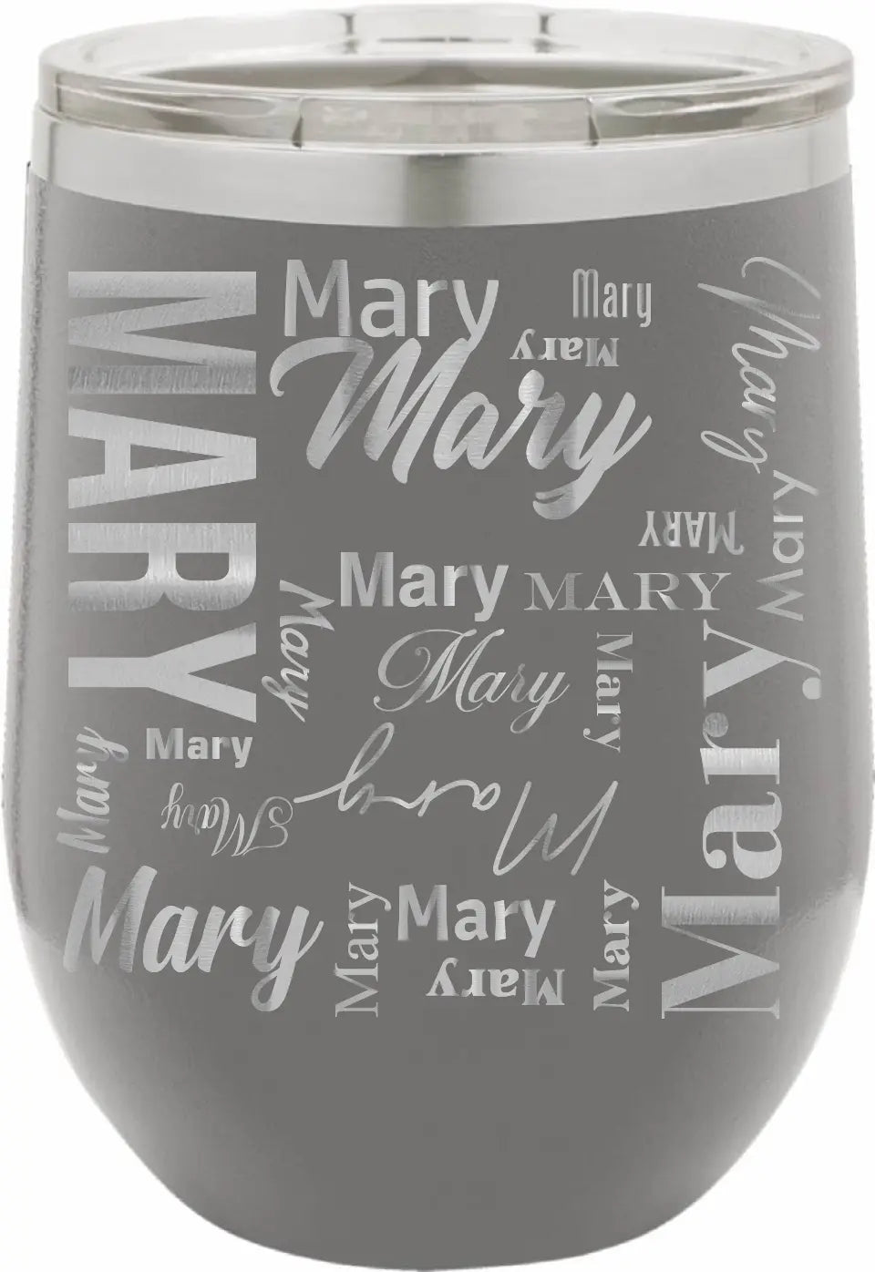 Double Walled Vacuum Insulated Wine Tumbler - Short First Name On Repeat