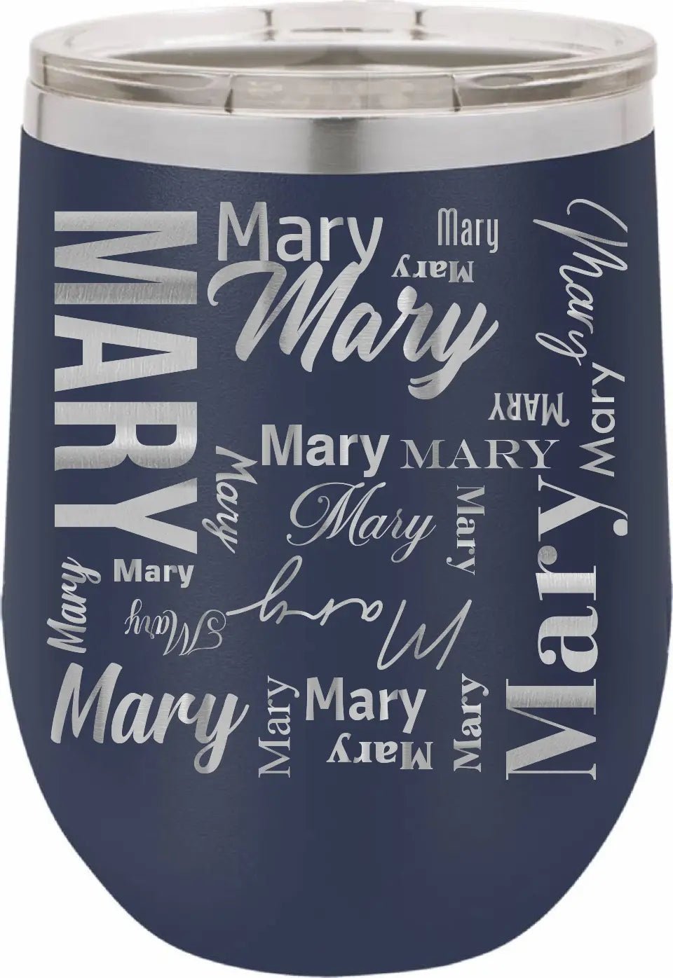 Double Walled Vacuum Insulated Wine Tumbler - Short First Name On Repeat