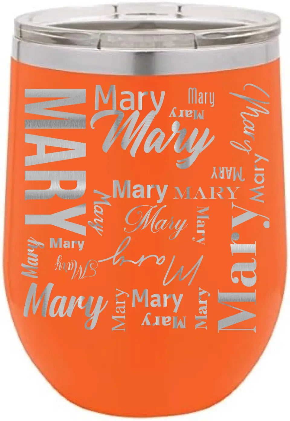 Double Walled Vacuum Insulated Wine Tumbler - Short First Name On Repeat