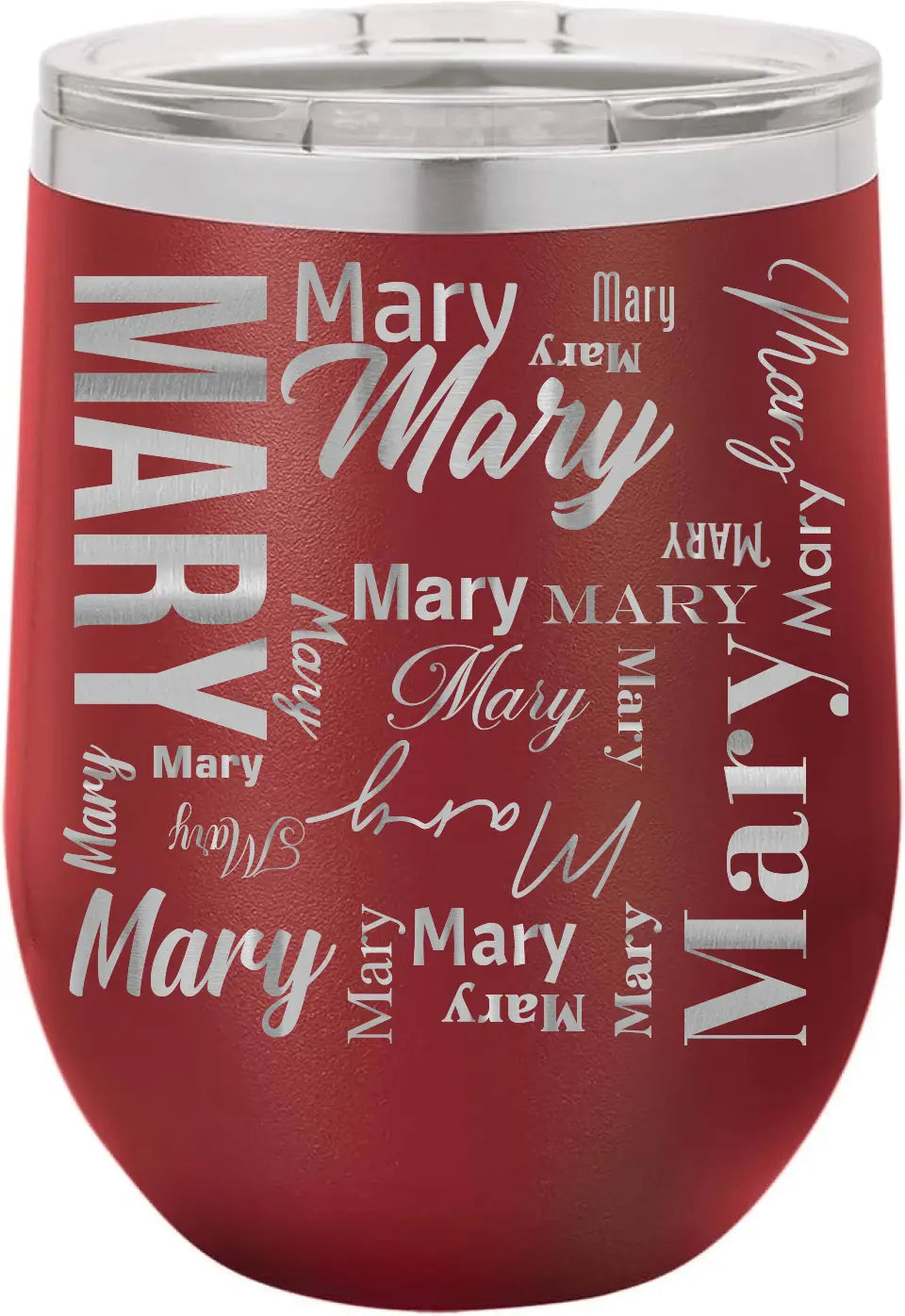 Double Walled Vacuum Insulated Wine Tumbler - Short First Name On Repeat