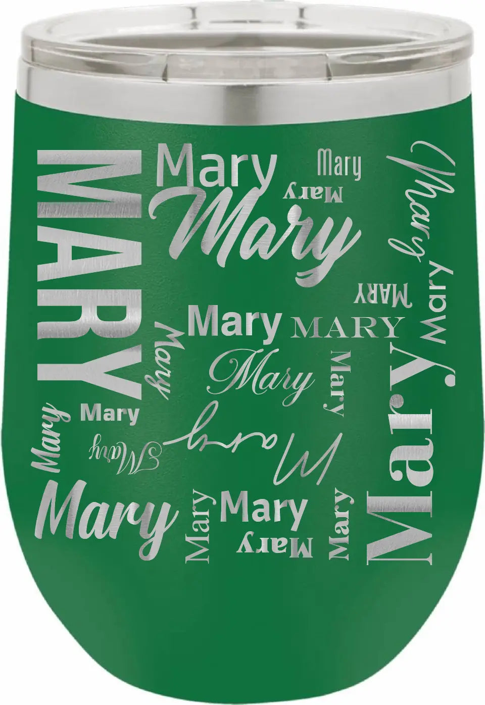 Double Walled Vacuum Insulated Wine Tumbler - Short First Name On Repeat