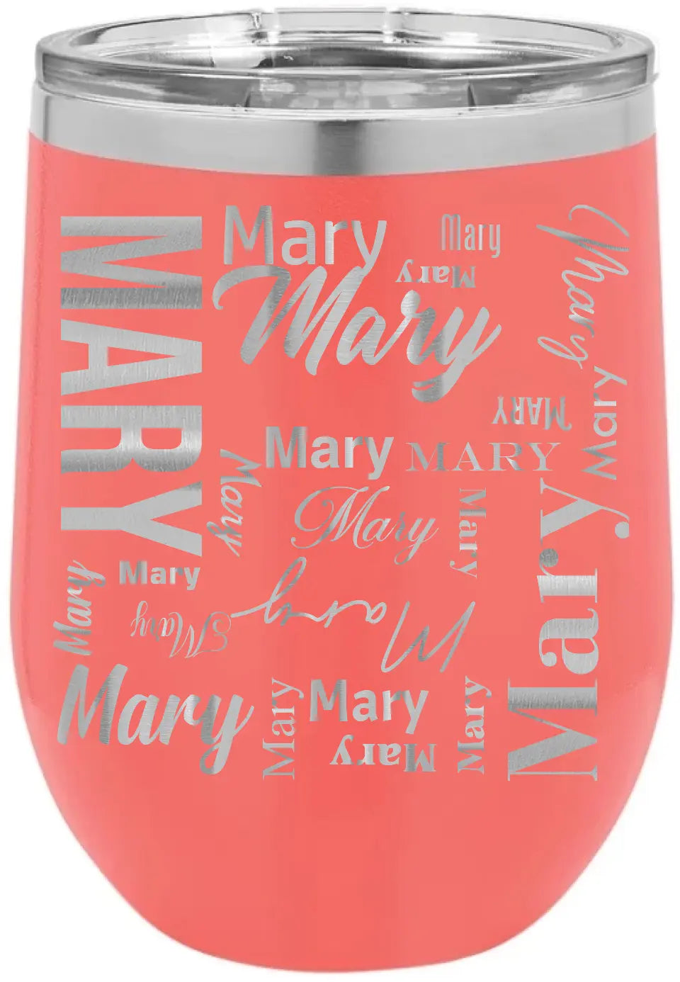 Double Walled Vacuum Insulated Wine Tumbler - Short First Name On Repeat