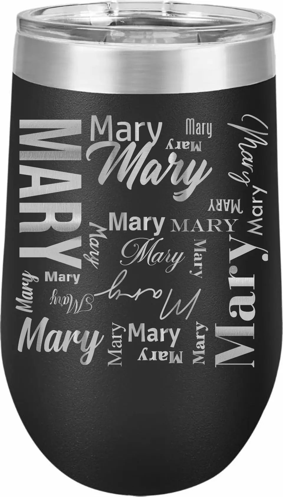 Double Walled Vacuum Insulated Wine Tumbler - Short First Name On Repeat