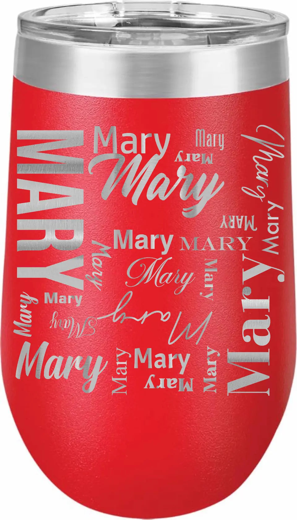 Double Walled Vacuum Insulated Wine Tumbler - Short First Name On Repeat