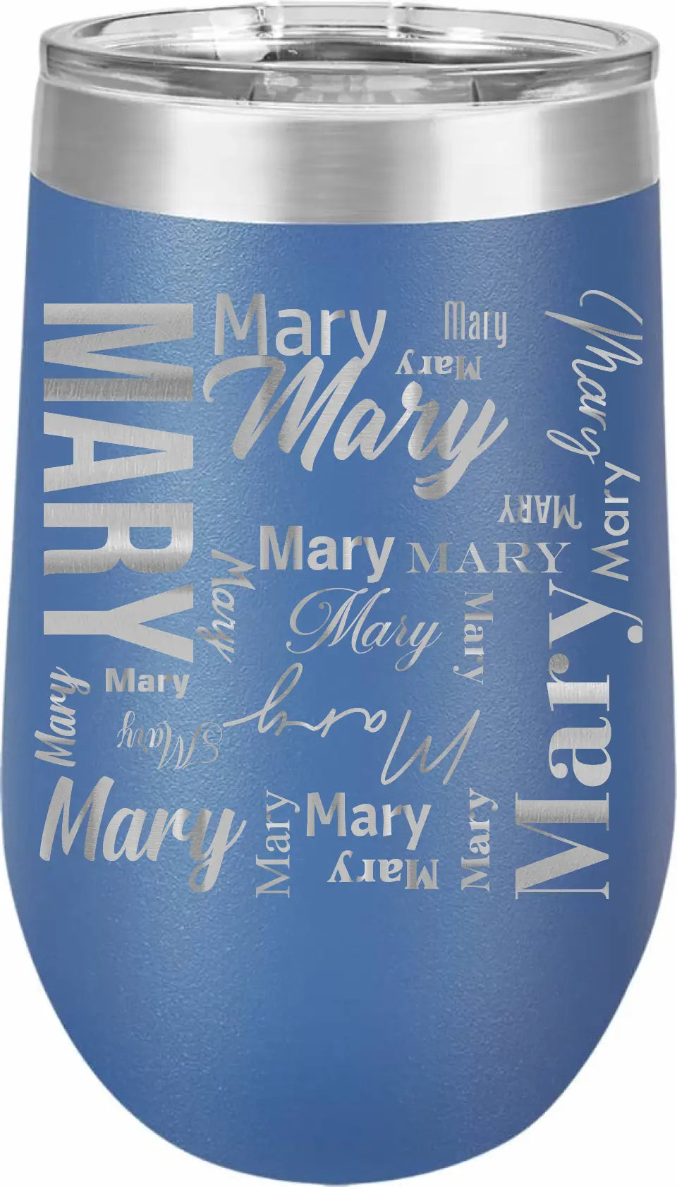 Double Walled Vacuum Insulated Wine Tumbler - Short First Name On Repeat