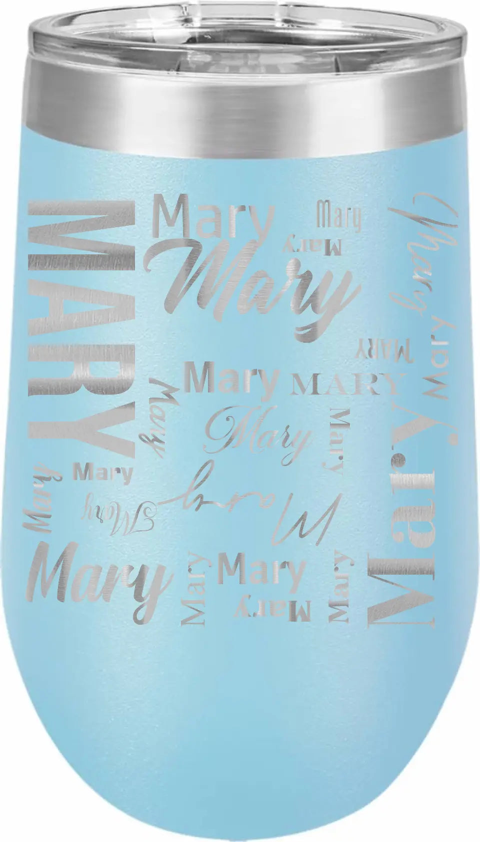 Double Walled Vacuum Insulated Wine Tumbler - Short First Name On Repeat