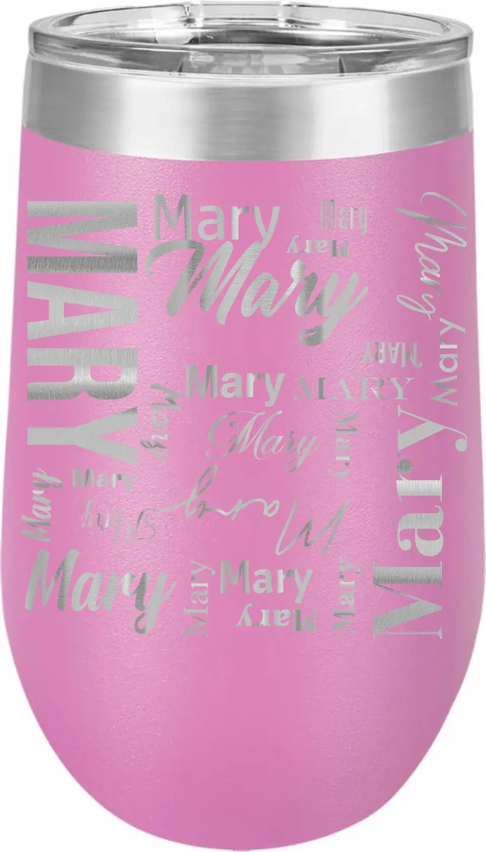 Double Walled Vacuum Insulated Wine Tumbler - Short First Name On Repeat