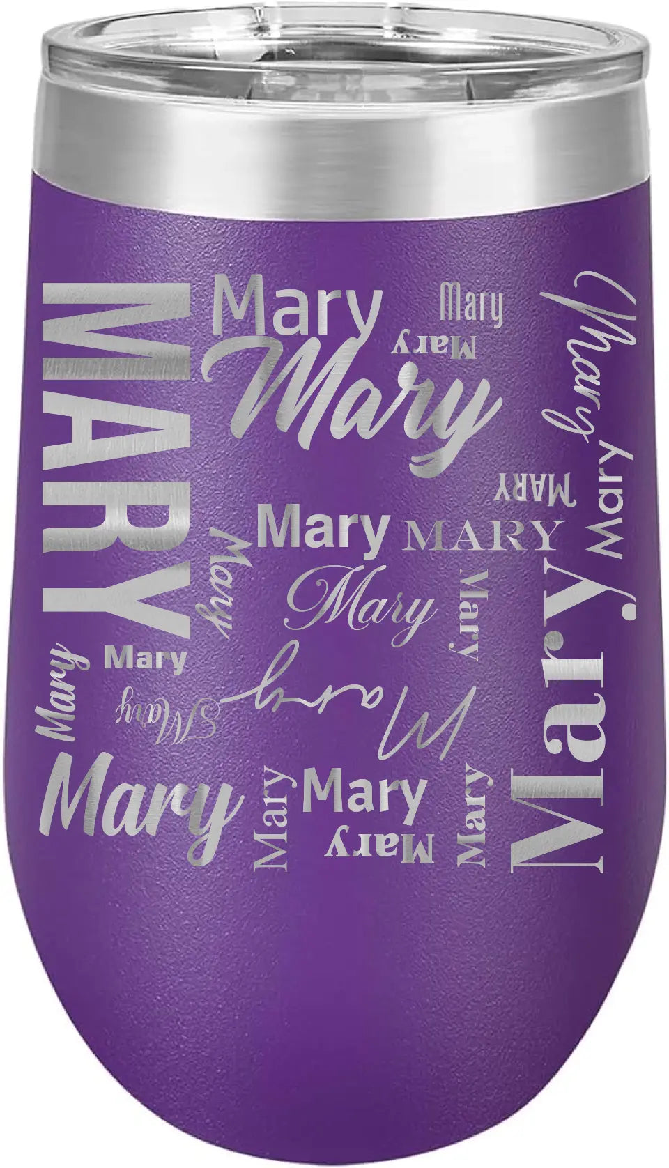 Double Walled Vacuum Insulated Wine Tumbler - Short First Name On Repeat