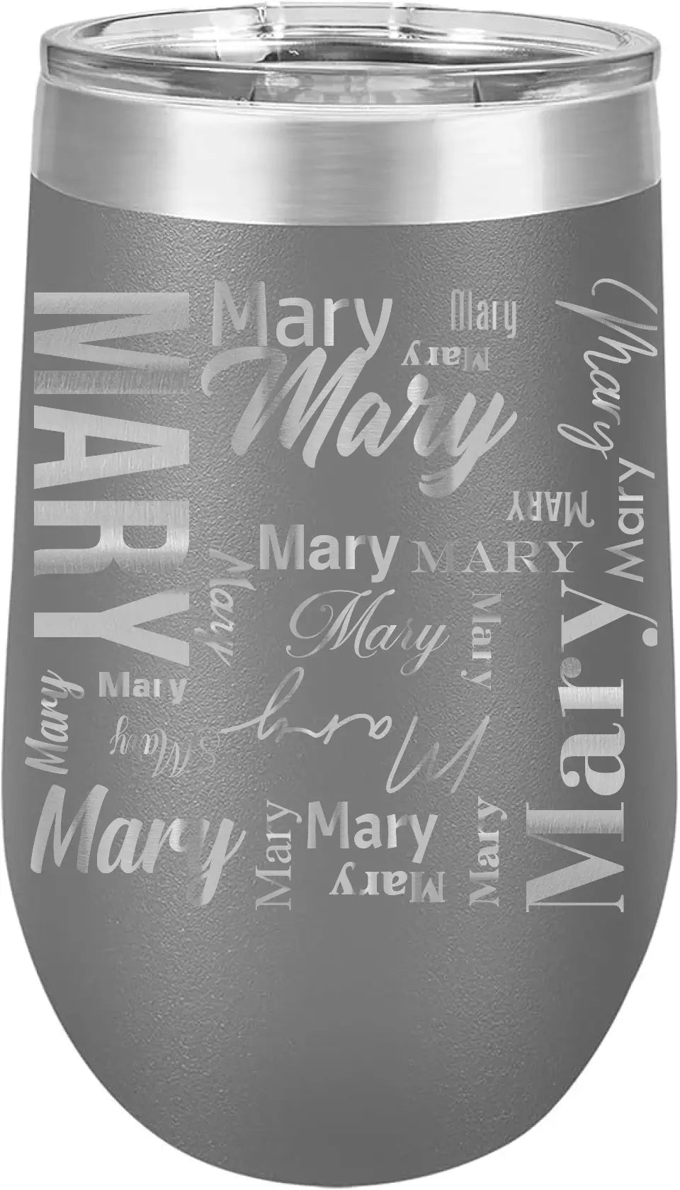 Double Walled Vacuum Insulated Wine Tumbler - Short First Name On Repeat