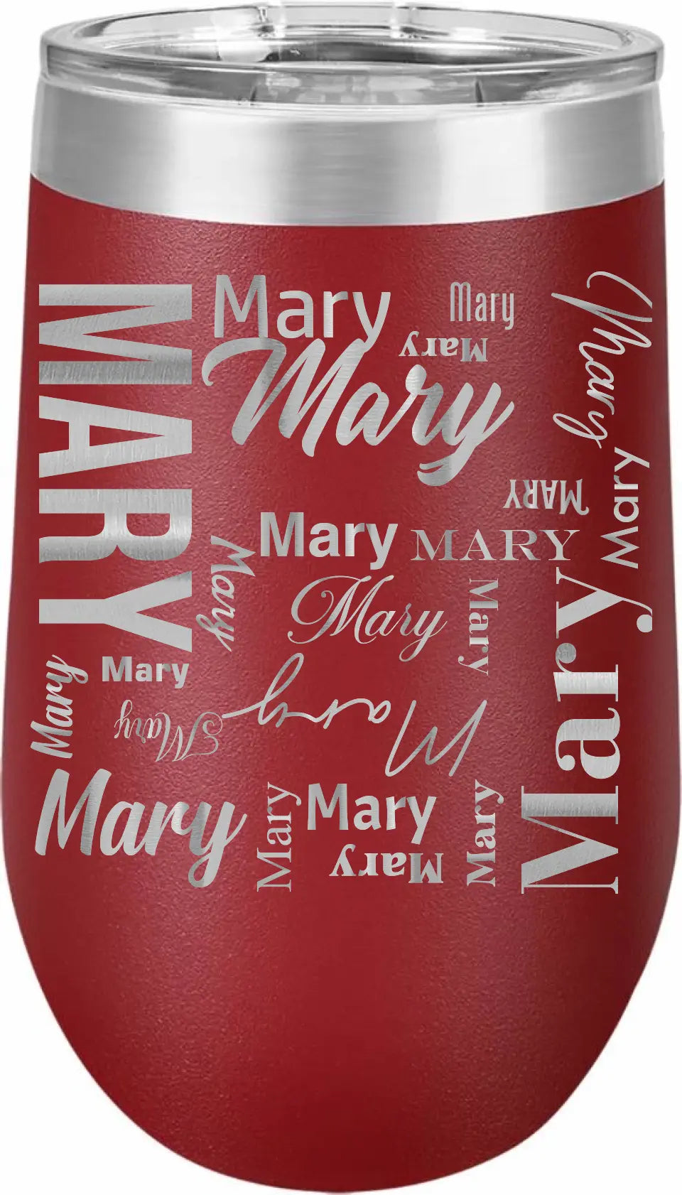 Double Walled Vacuum Insulated Wine Tumbler - Short First Name On Repeat