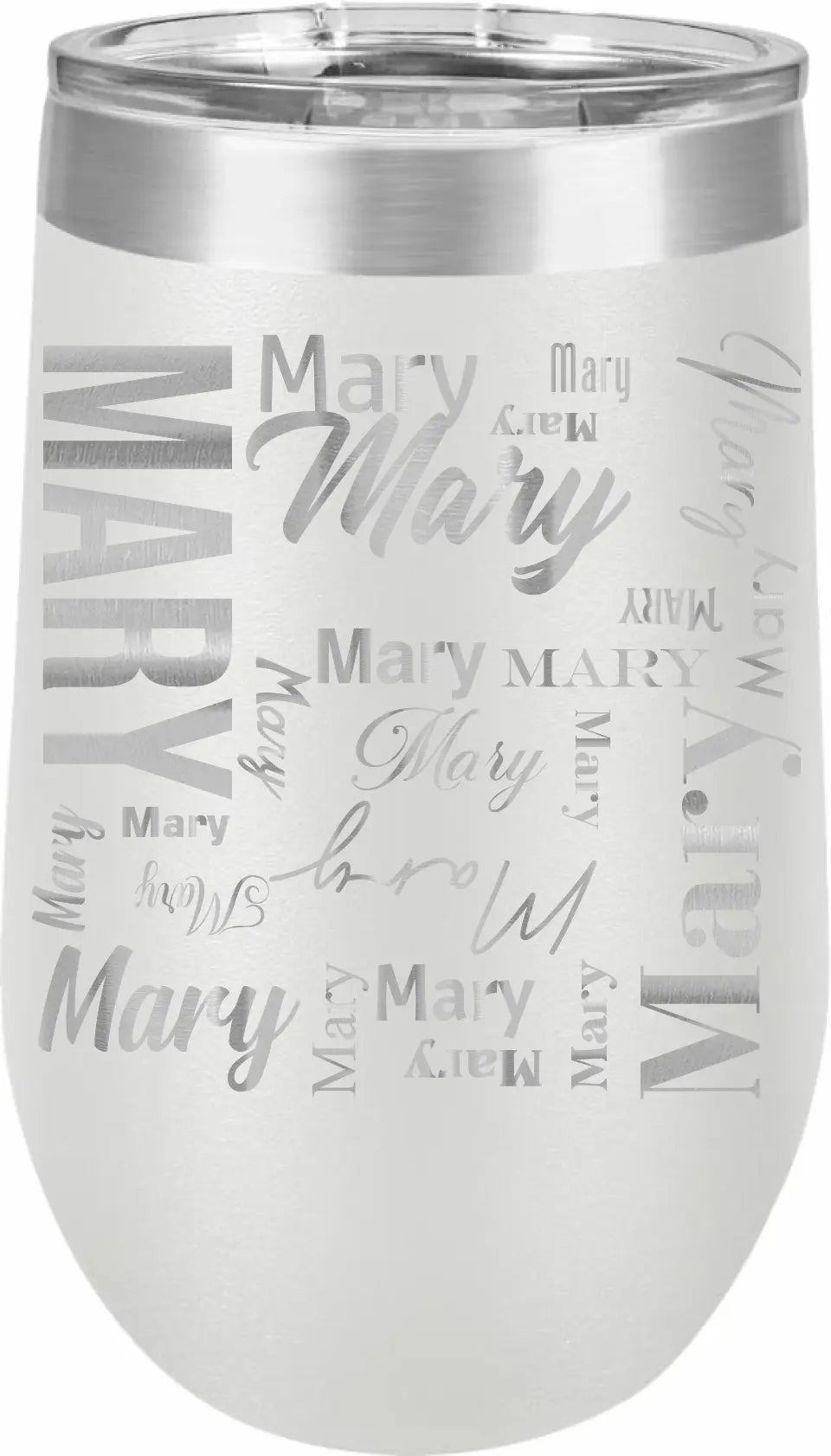 Double Walled Vacuum Insulated Wine Tumbler - Short First Name On Repeat