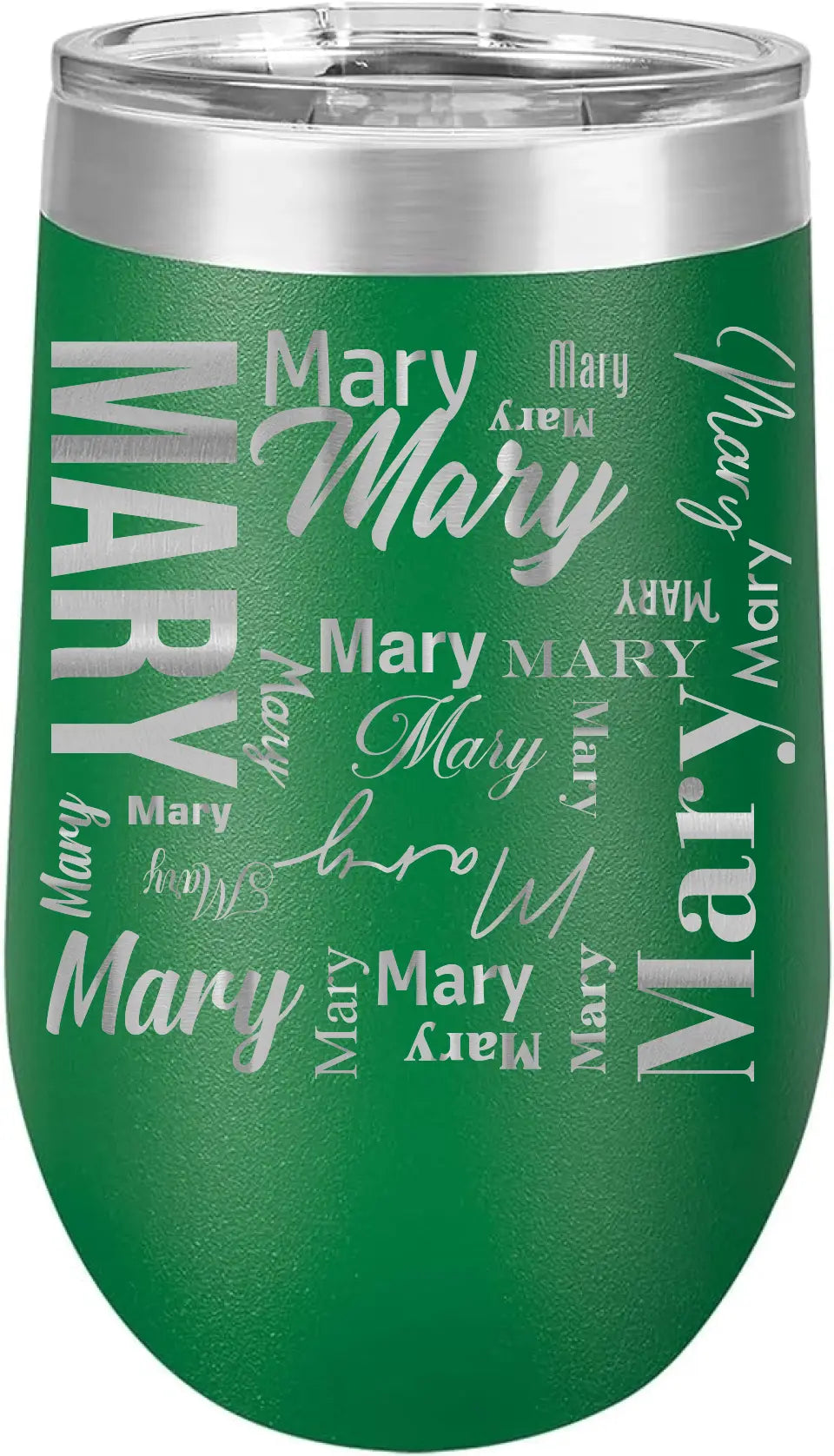 Double Walled Vacuum Insulated Wine Tumbler - Short First Name On Repeat