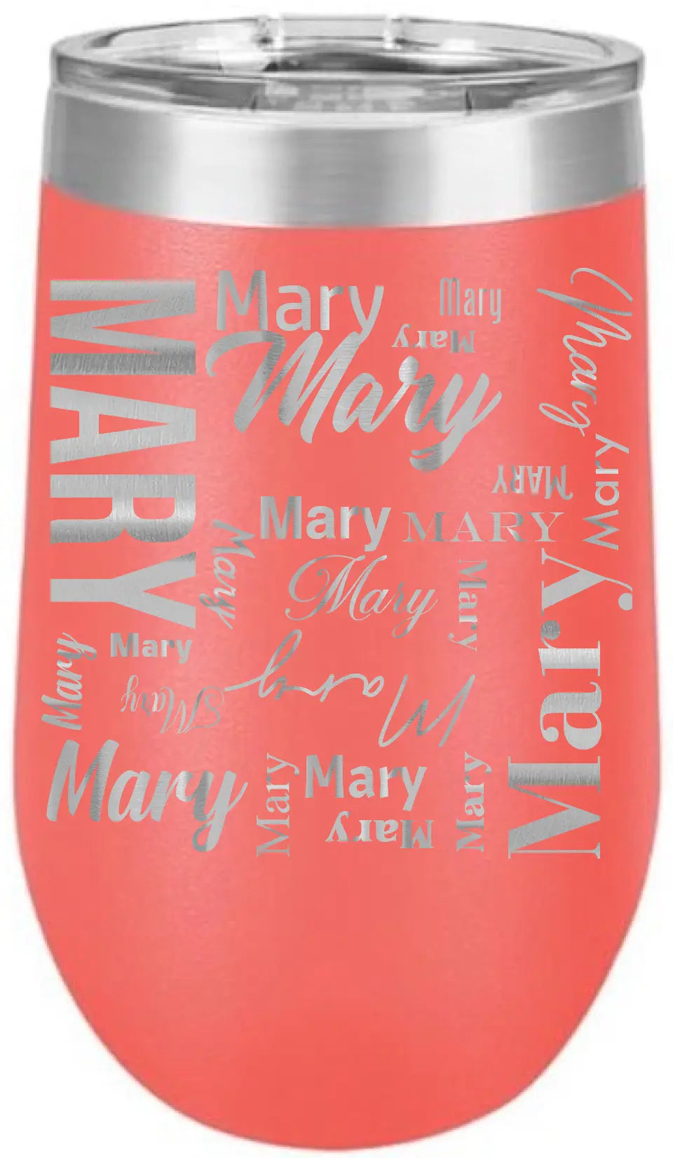 Double Walled Vacuum Insulated Wine Tumbler - Short First Name On Repeat