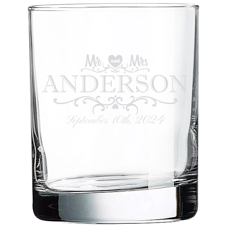 Old Fashioned - Rocks Glass - Split Monogram With Name copy