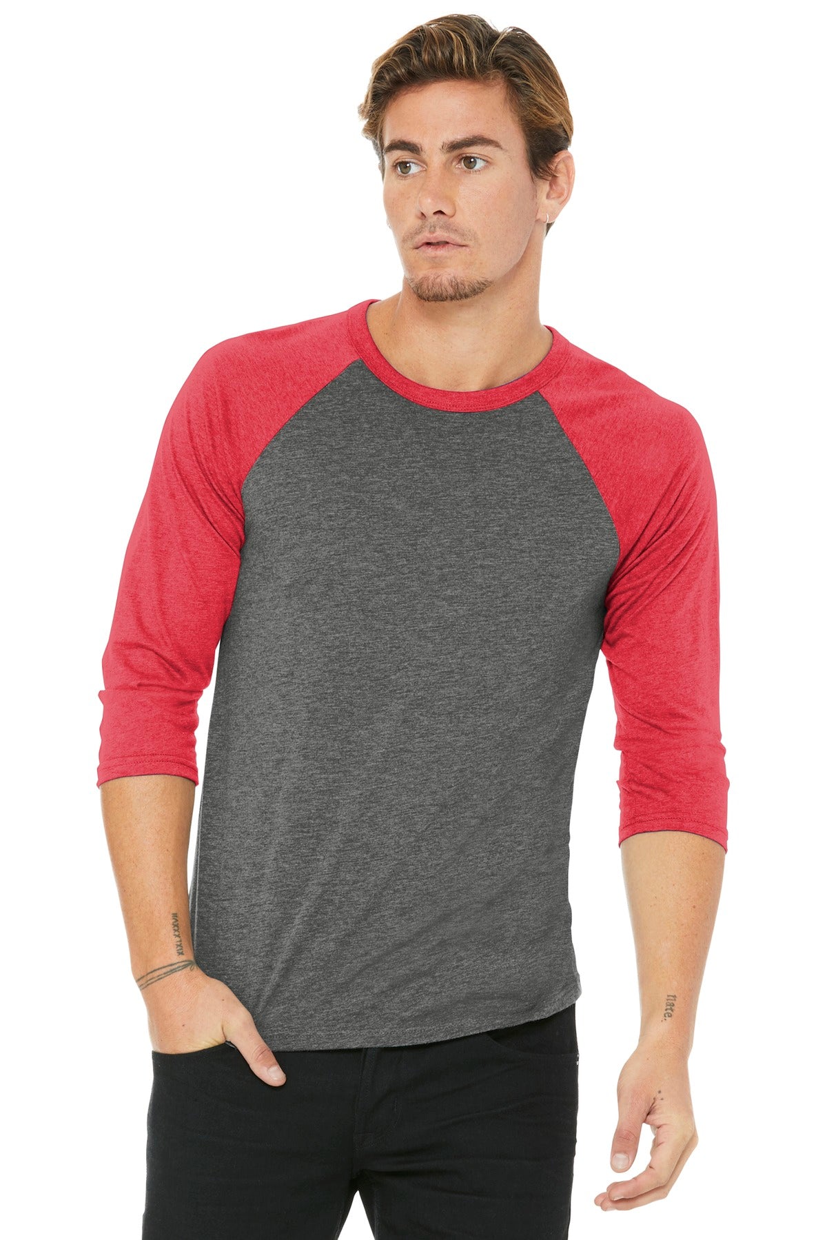 Model Grey/ Red Triblend