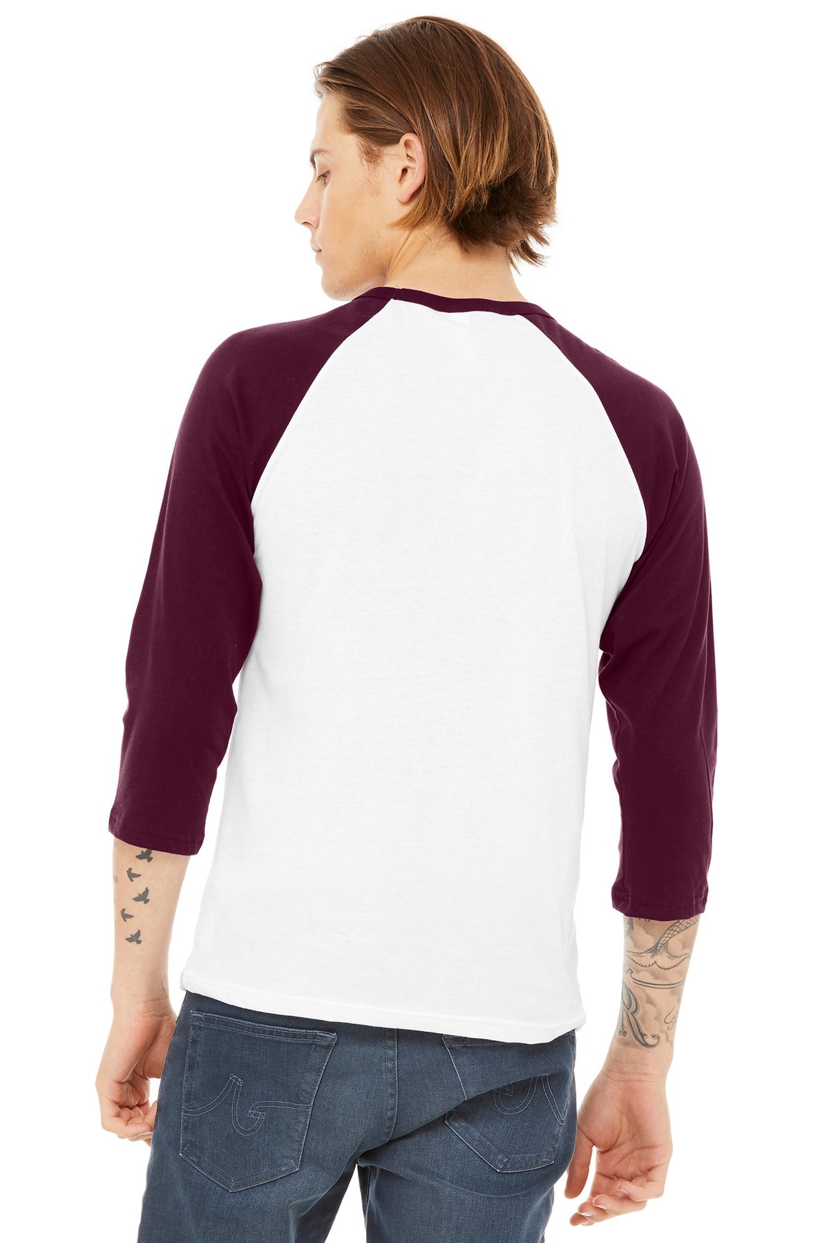 Back Model White/ Maroon