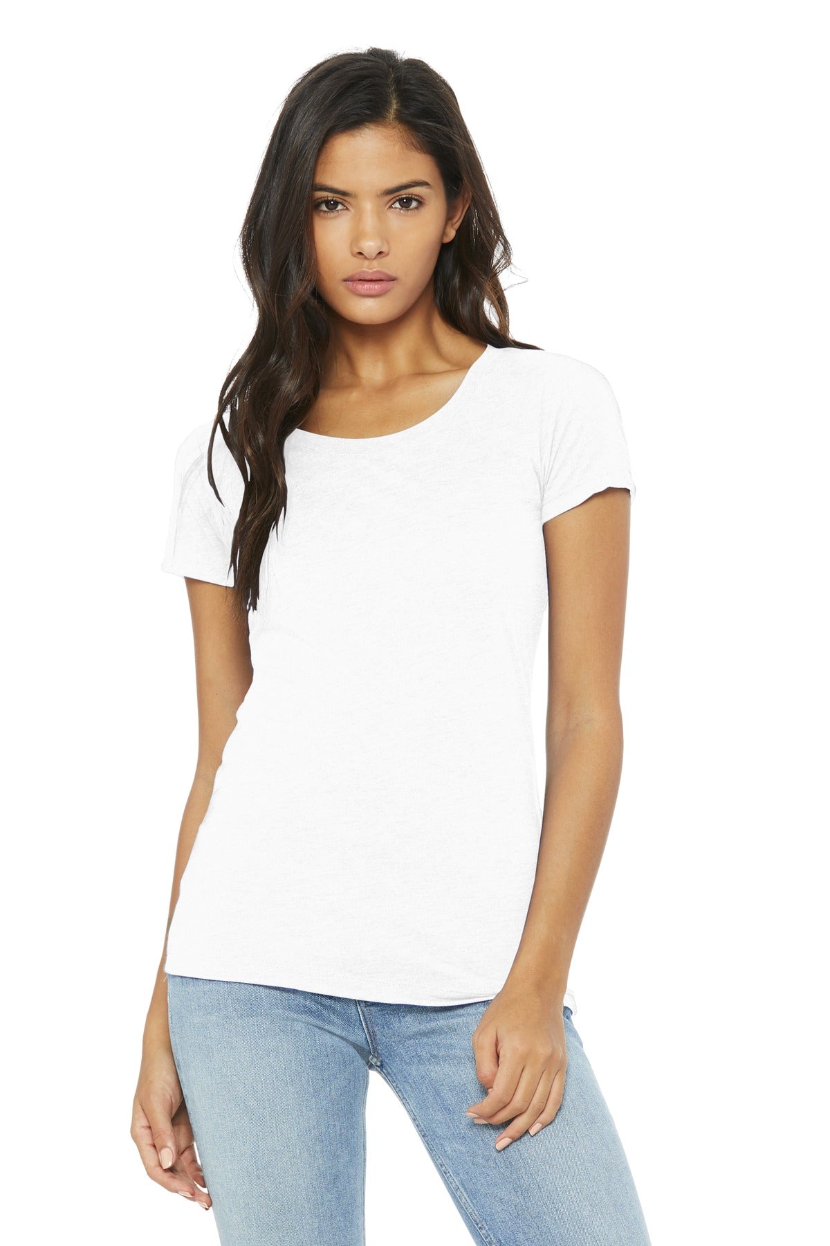 Model Solid White Triblend