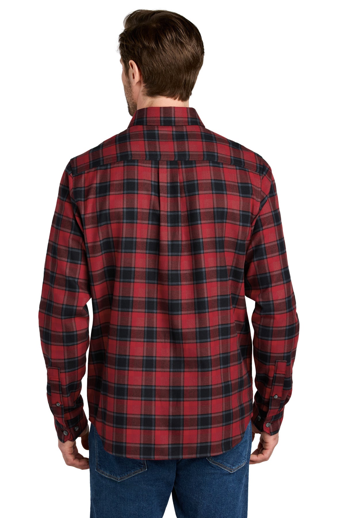 Back Model Red Highland Plaid