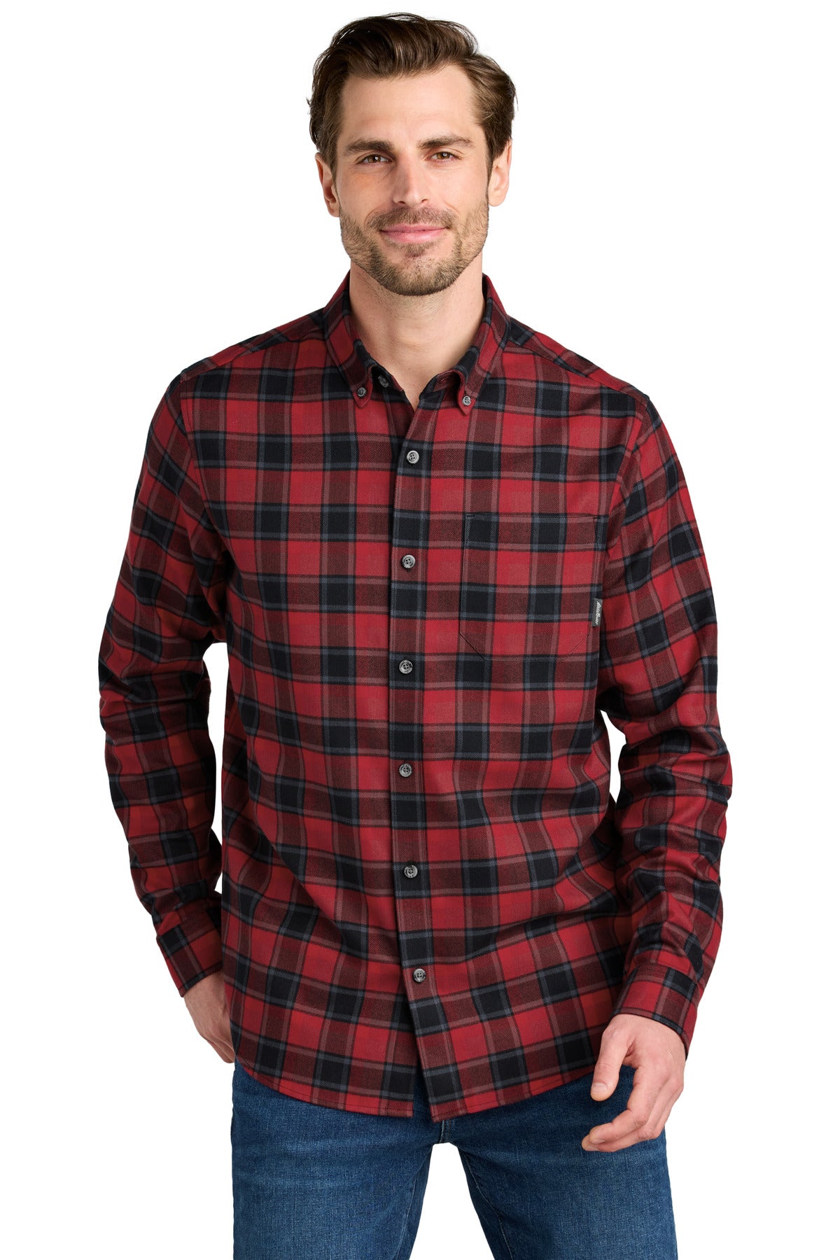 Model Red Highland Plaid