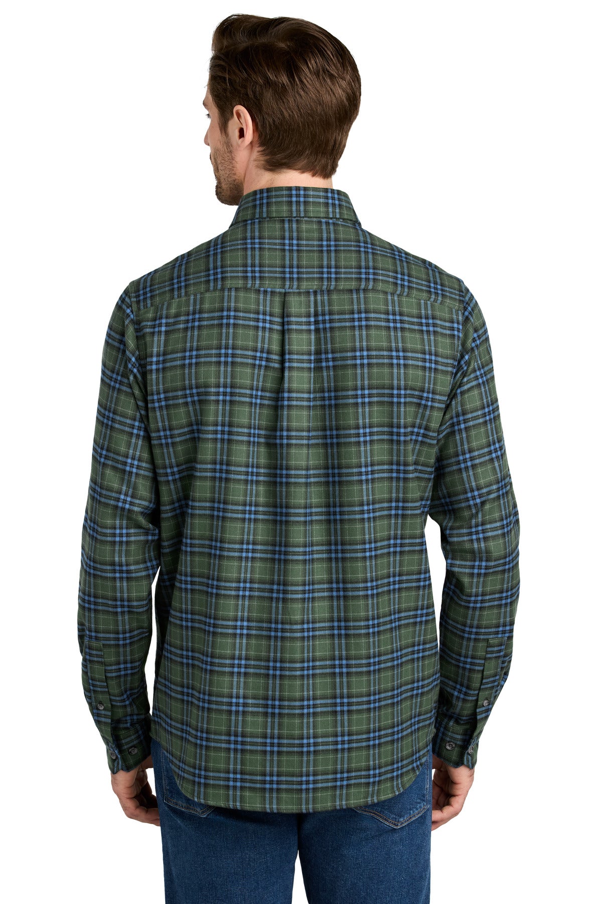 Back Model Soft Olive Plaid