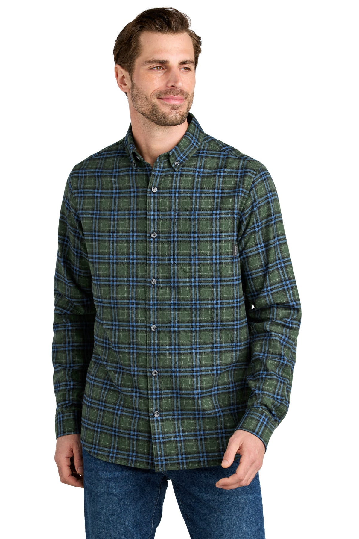 Model Soft Olive Plaid
