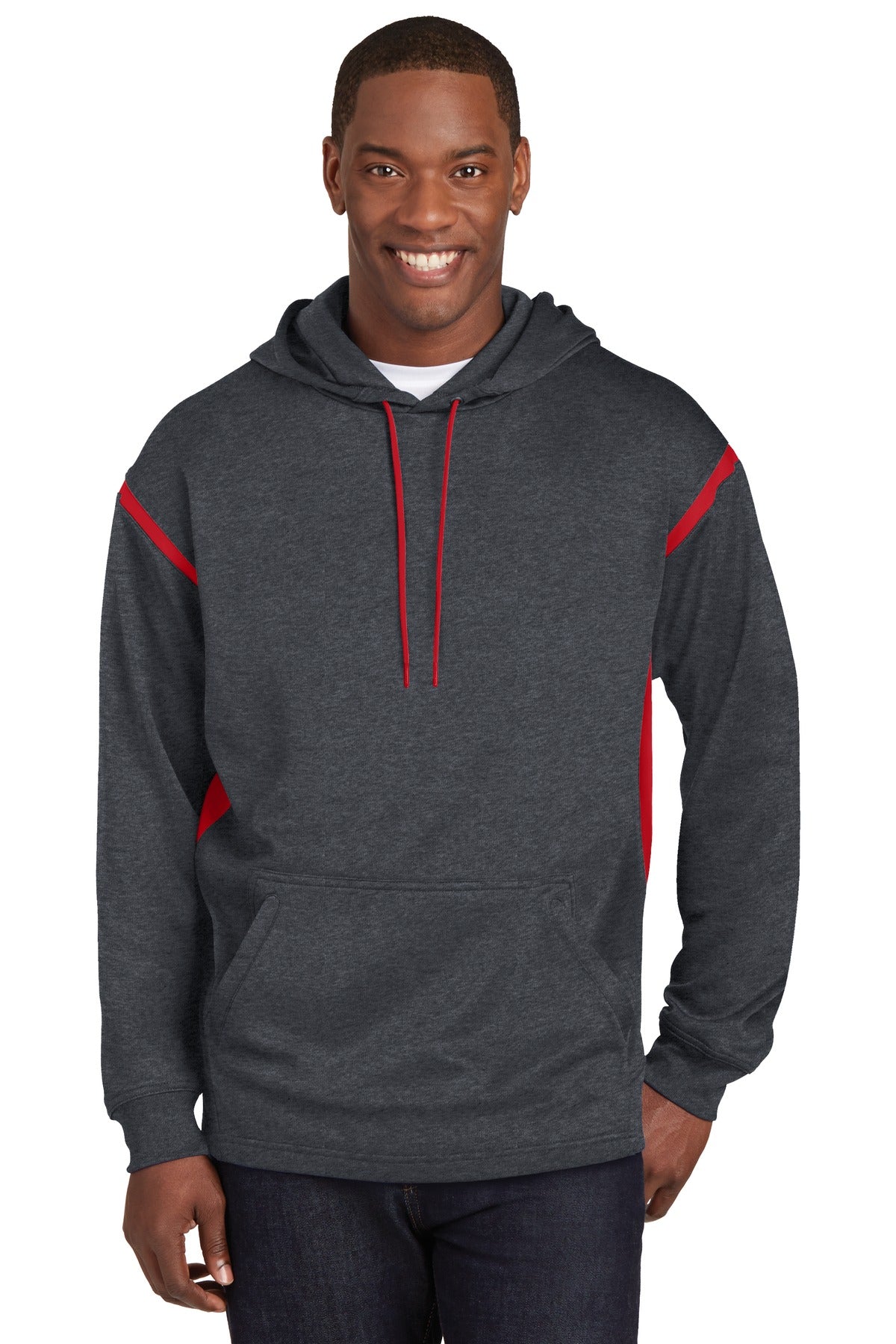 Model Graphite Heather/ True Red