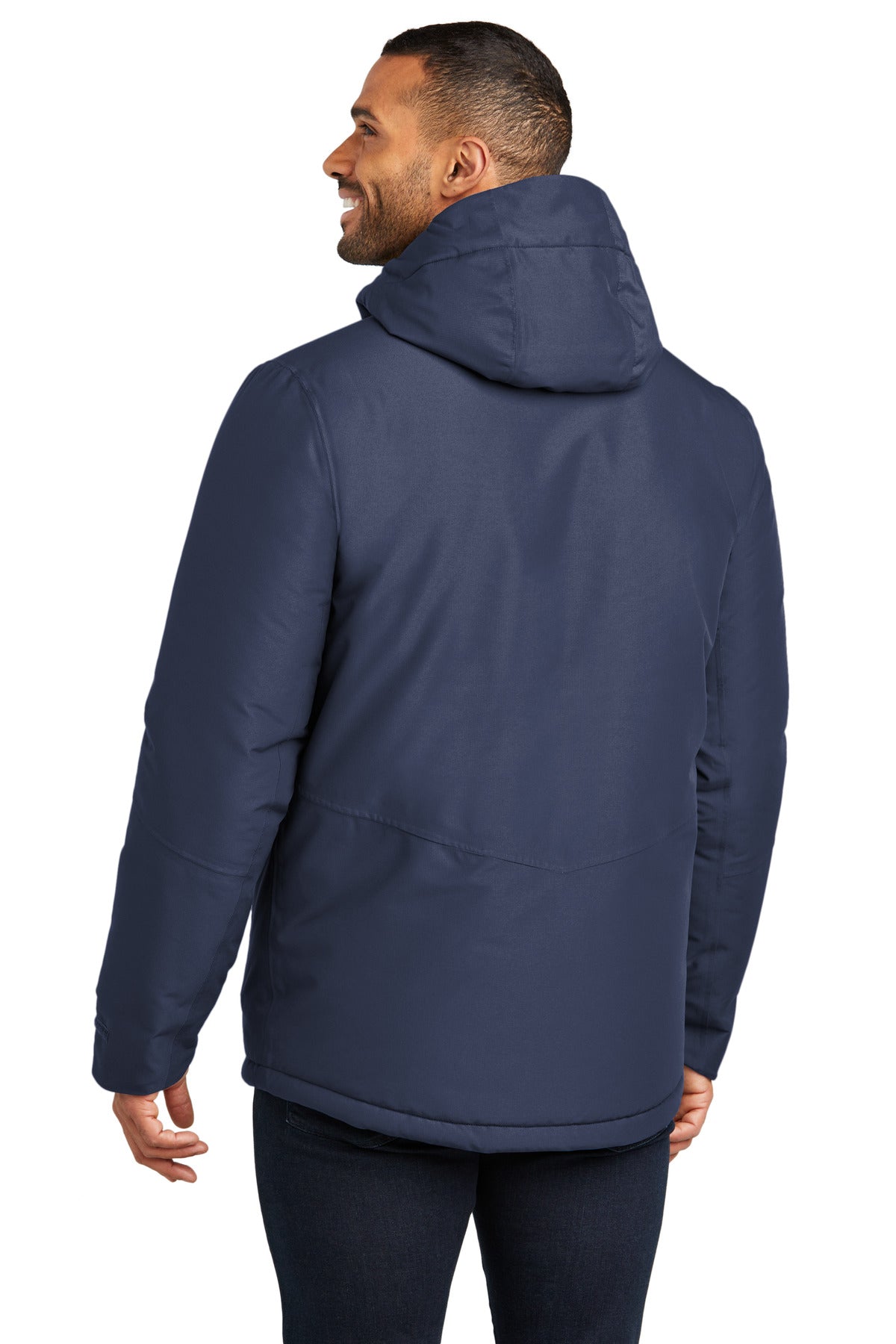 Back Model Dress Blue Navy