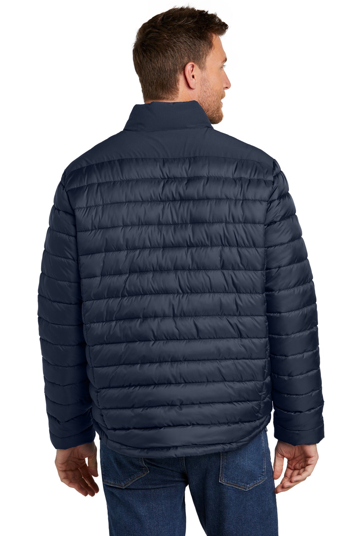 Back Model Dress Blue Navy