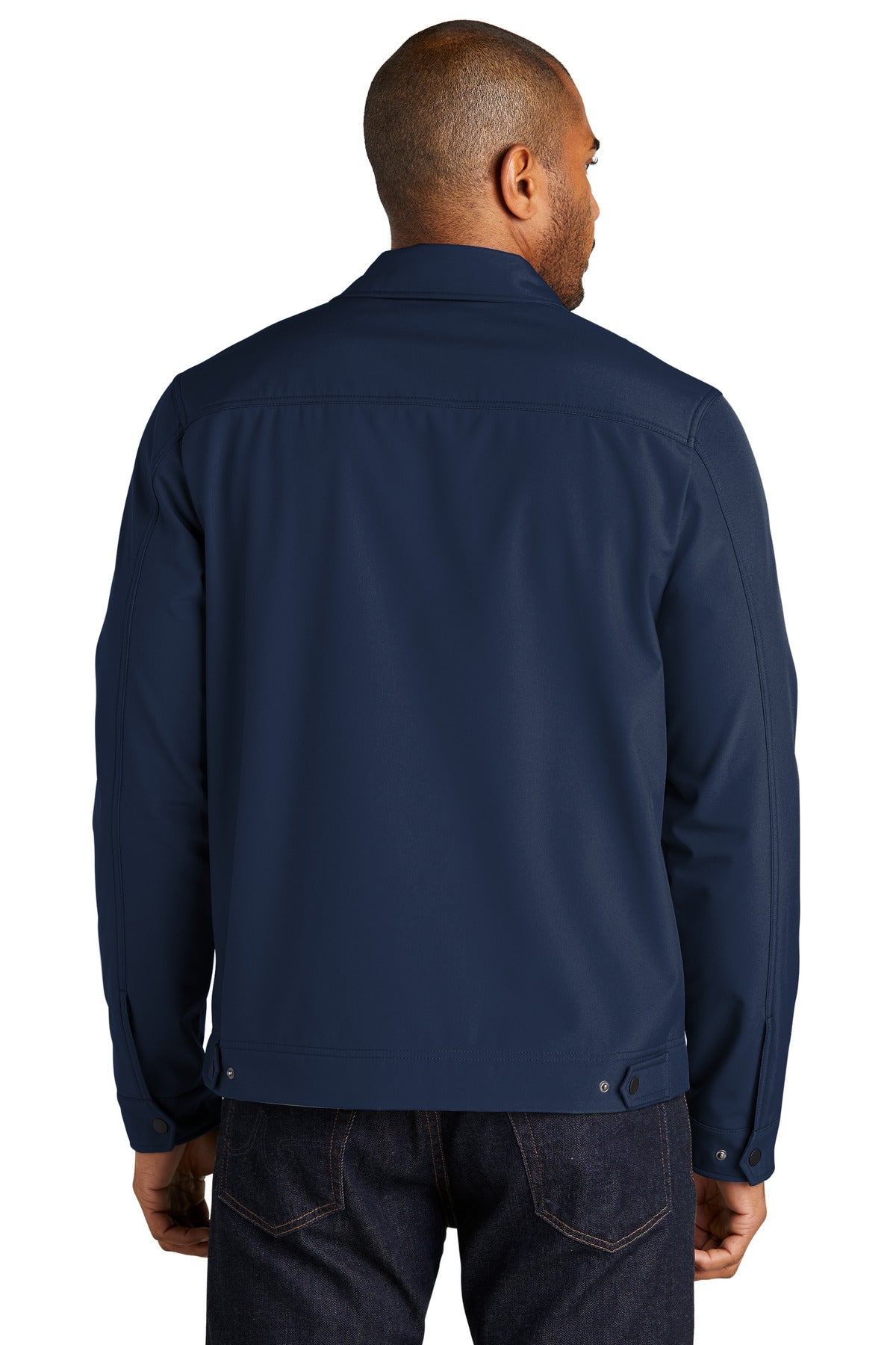 Back Model Dress Blue Navy