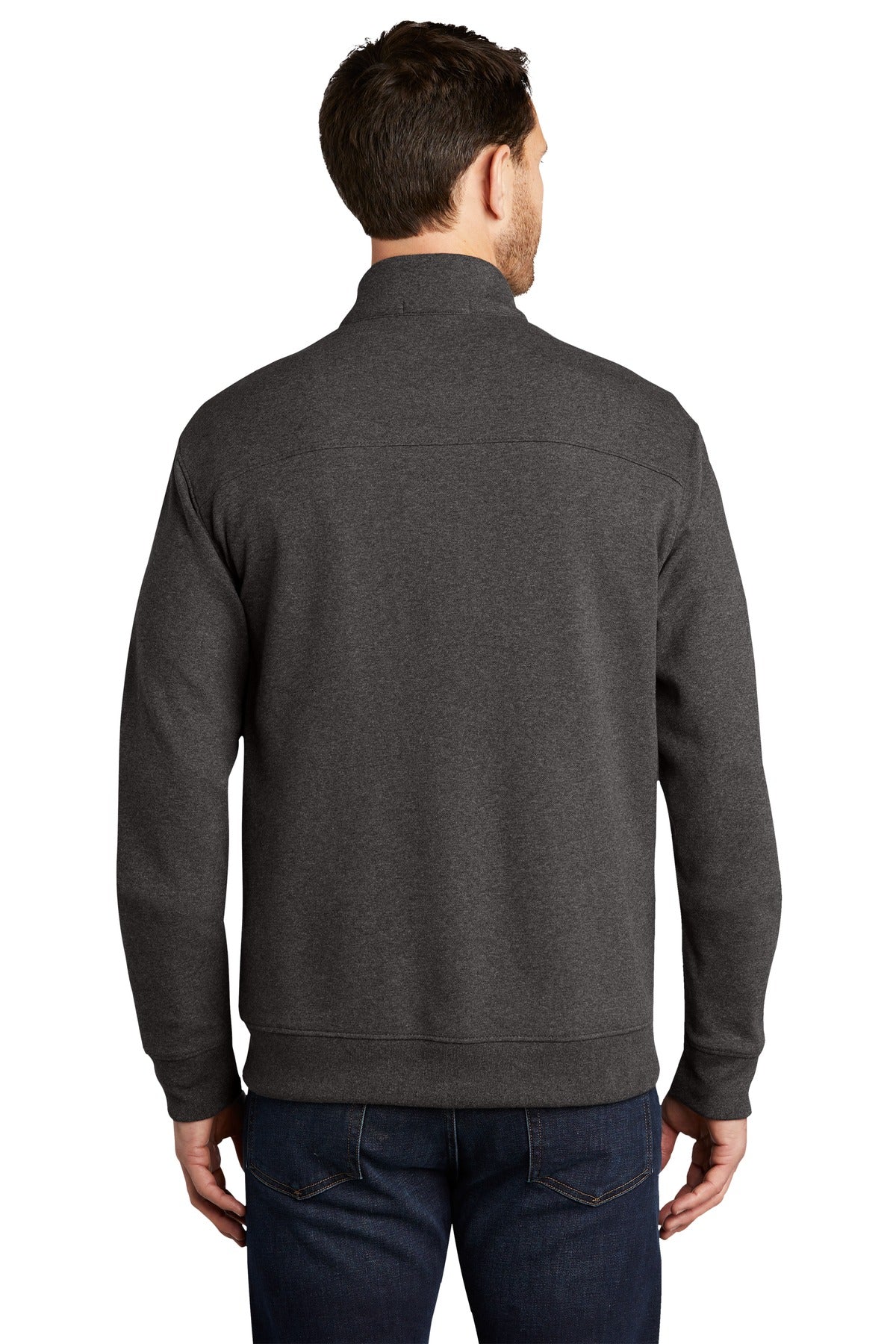 Back Model Charcoal Heather/ Medium Heather Grey