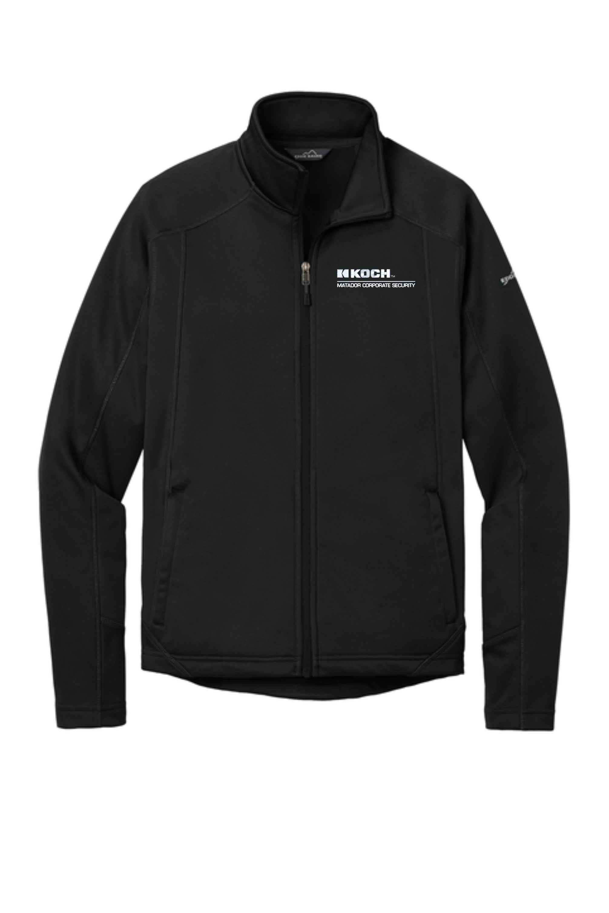 Eddie Bauer EB542 Trail Soft Shell Jacket With Koch Text Embroidery