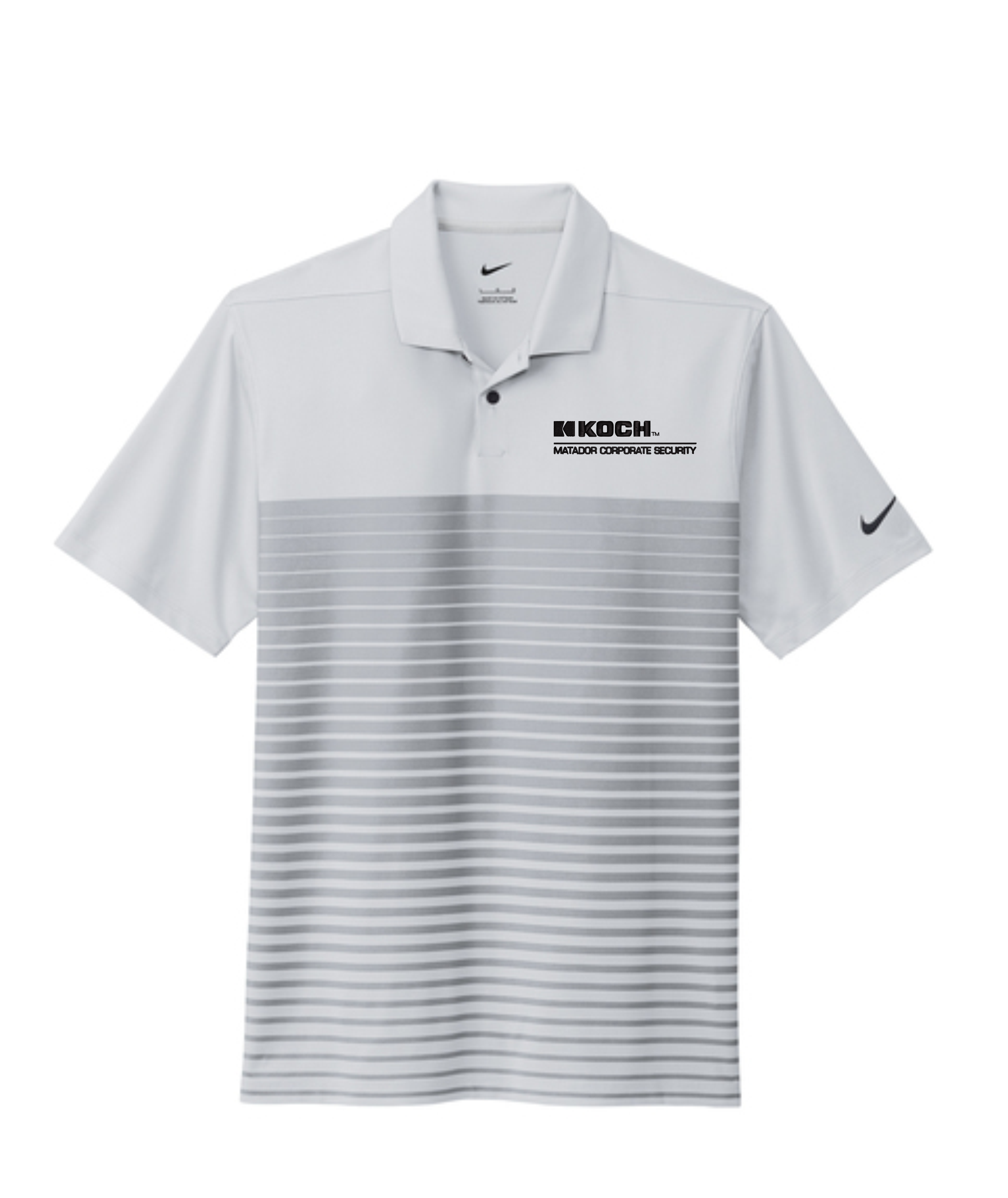 Nike NKDC2114 Dri-FIT Vapor Block Polo With Koch Text Embroidery