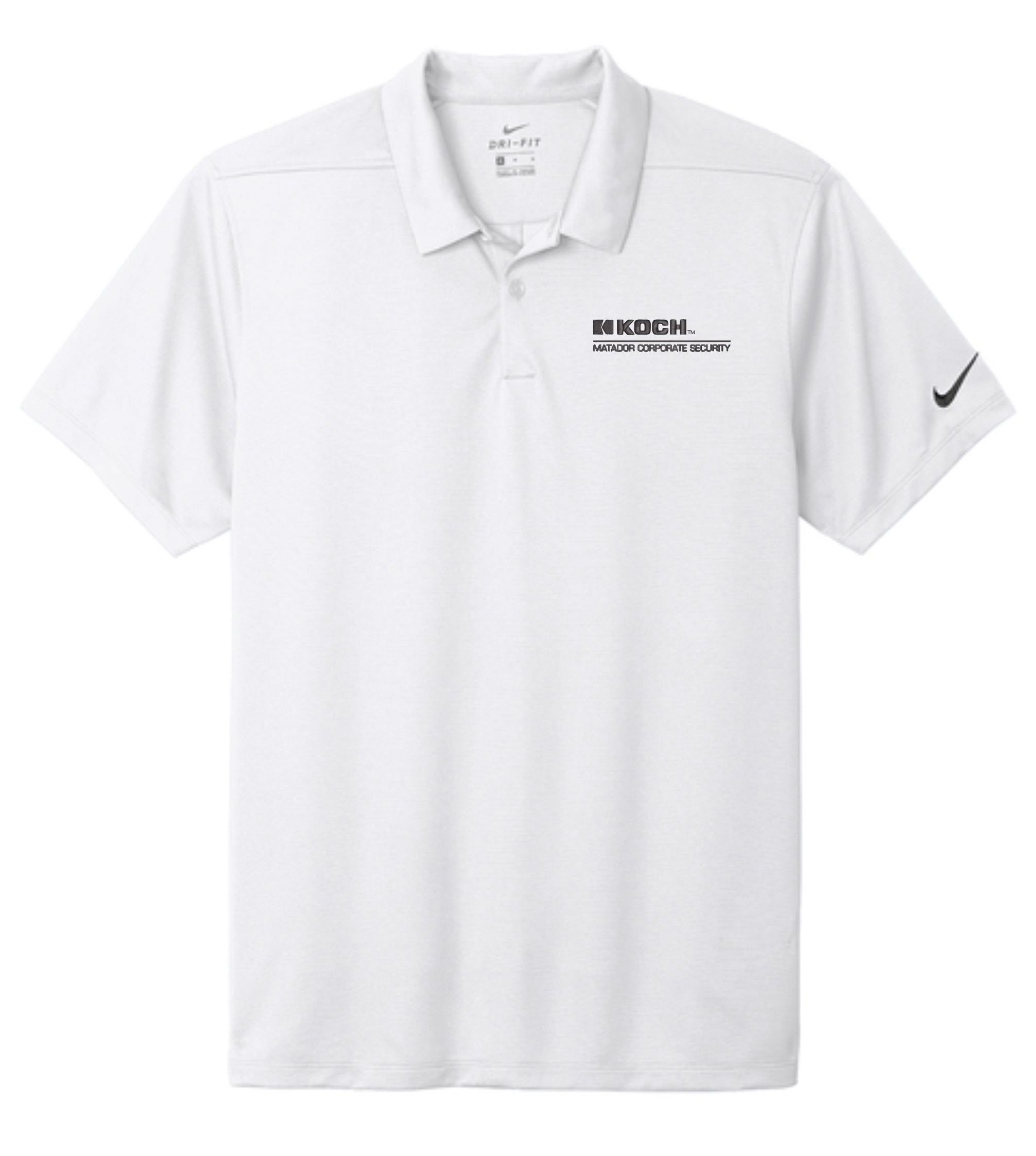 Nike NKBV6042 Dry Essential Solid Polo With Koch Text Embroidery