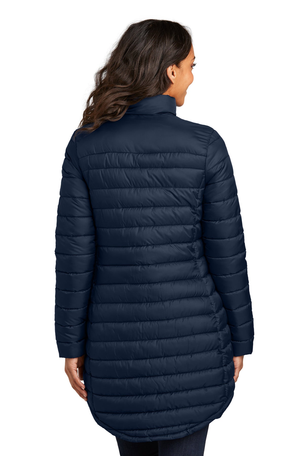 Back Model Dress Blue Navy
