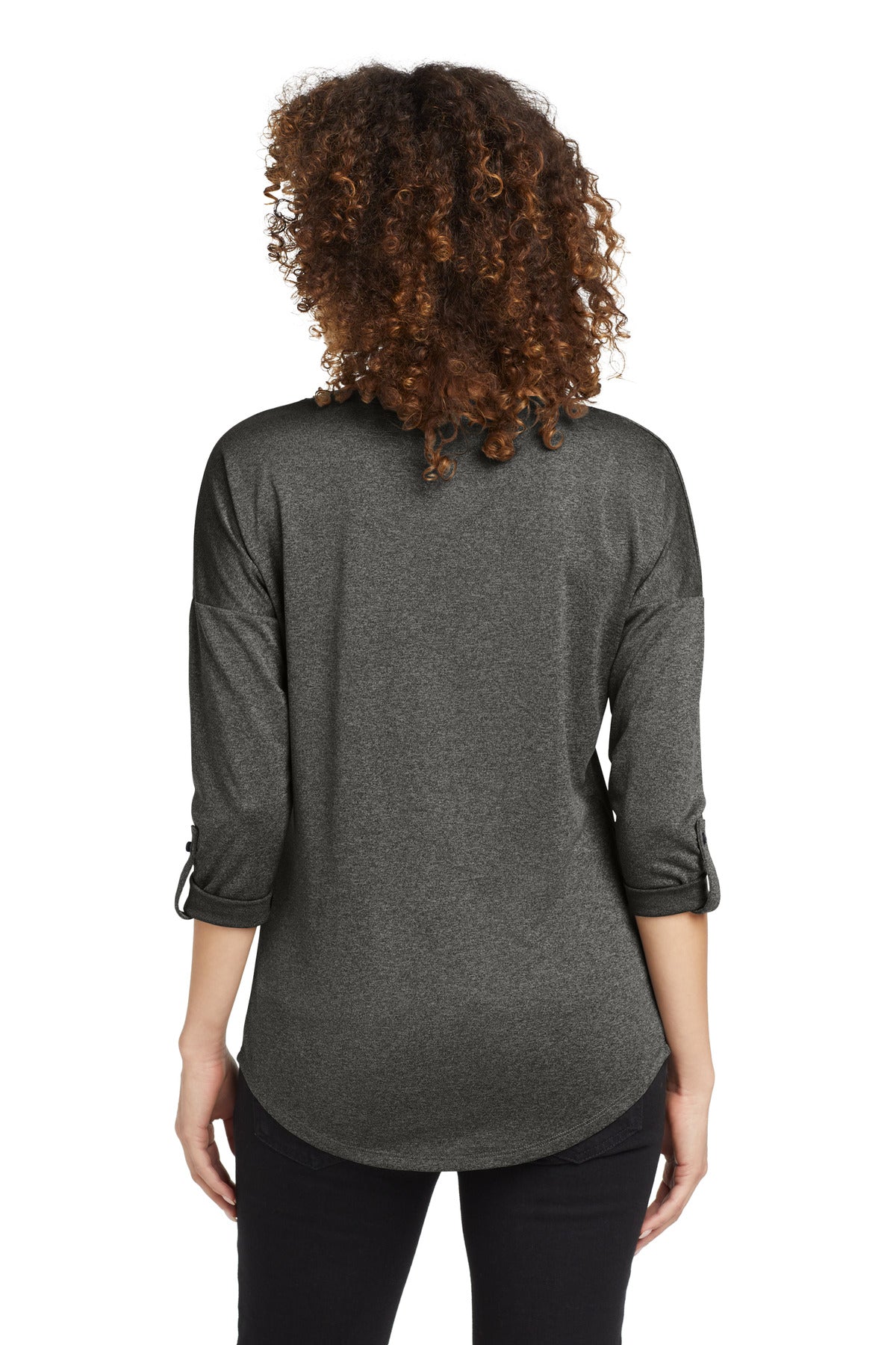 Back Model Dark Heather Grey