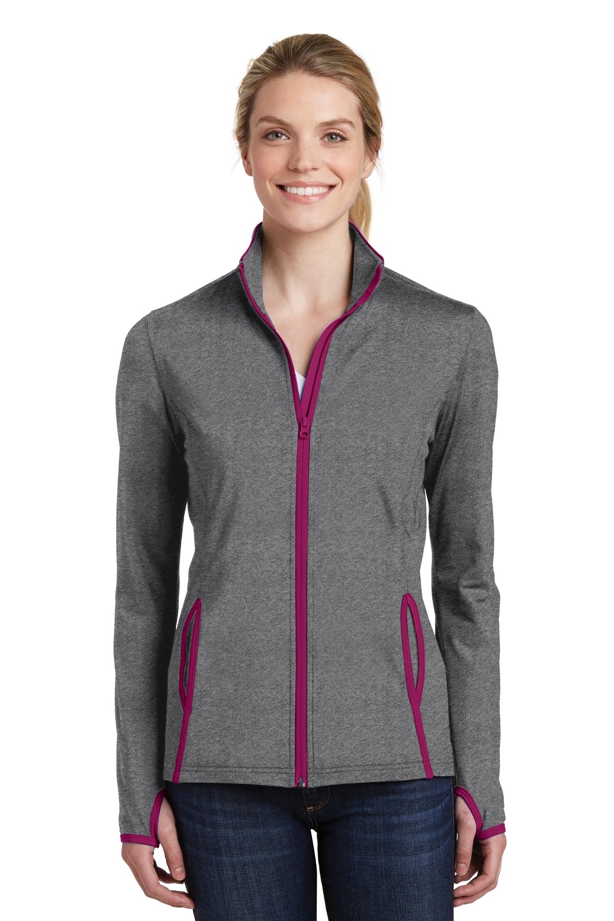 Model Charcoal Grey Heather/ Pink Rush