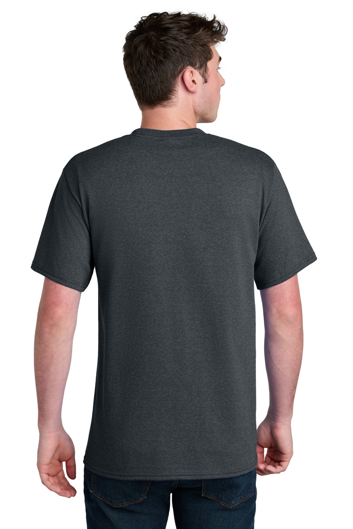 Back Model Dark Heather Grey