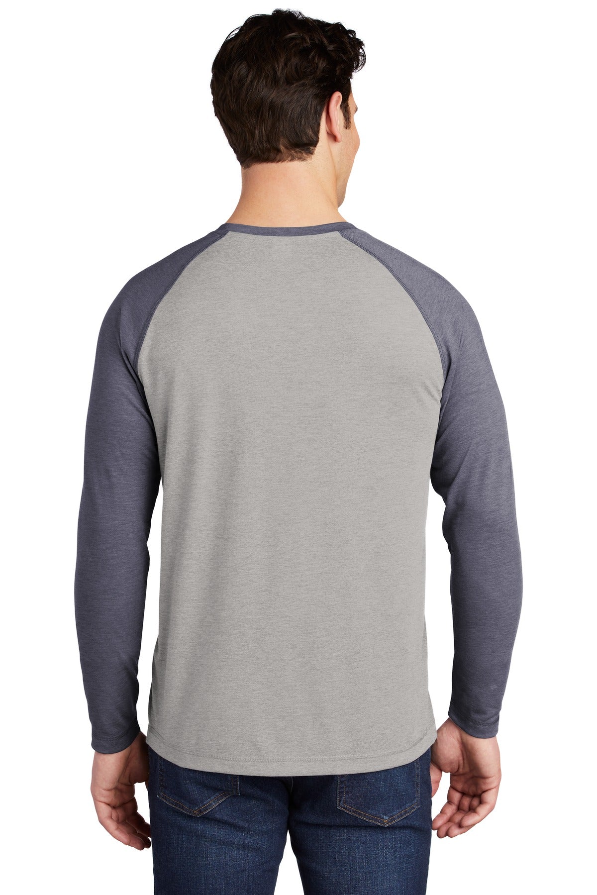 Back Model True Navy Heather/ Light Grey Heather