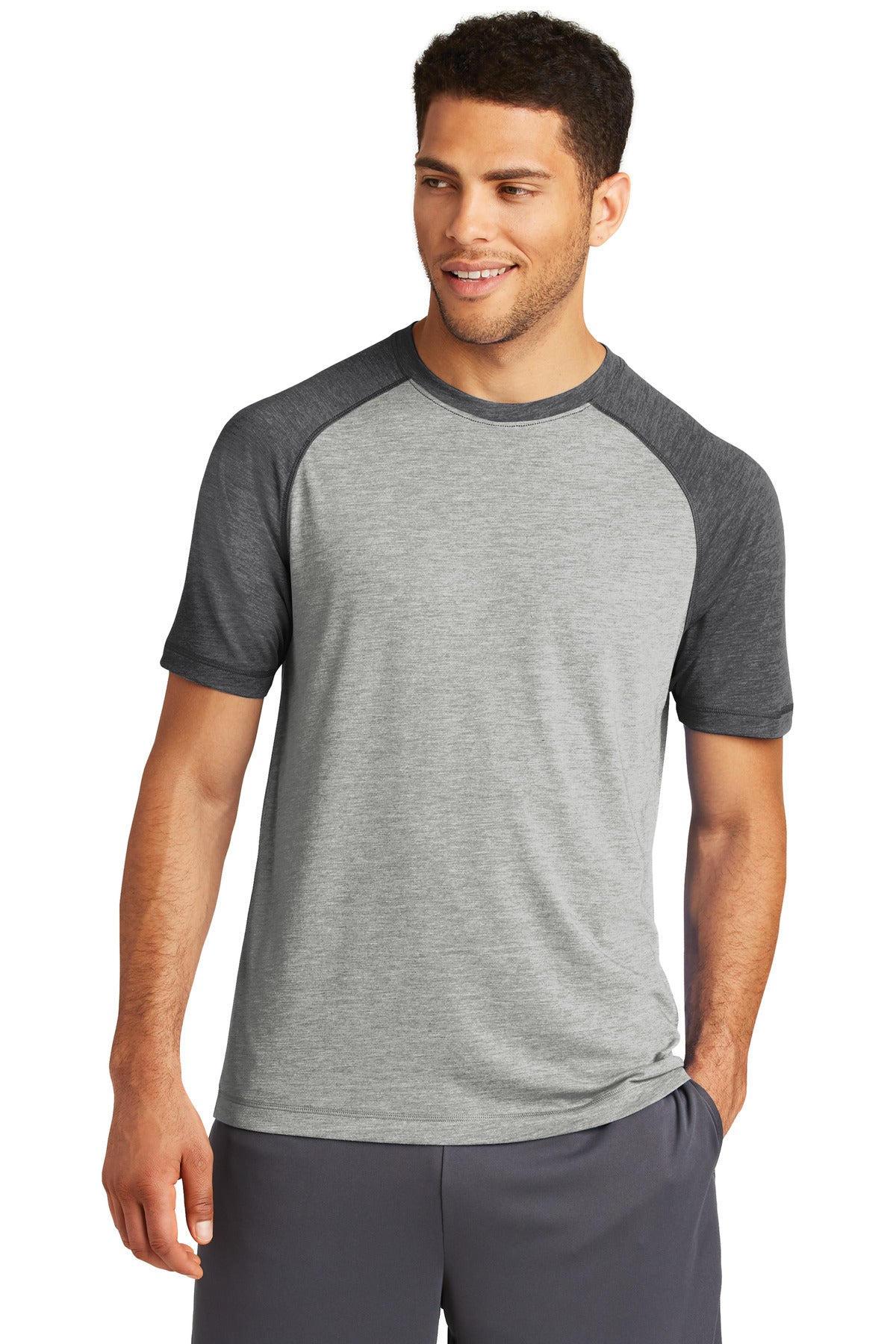 Model Dark Grey Heather/ Light Grey Heather