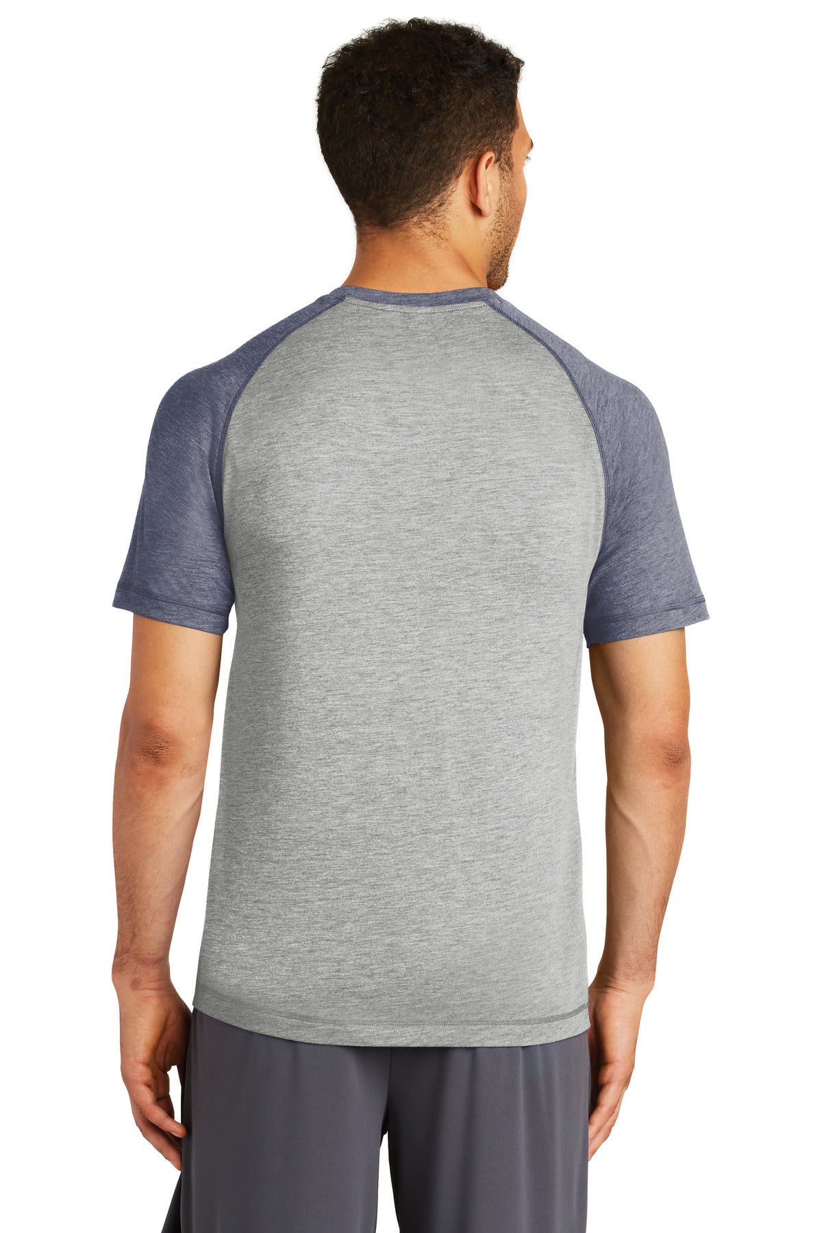 Back Model True Navy Heather/ Light Grey Heather
