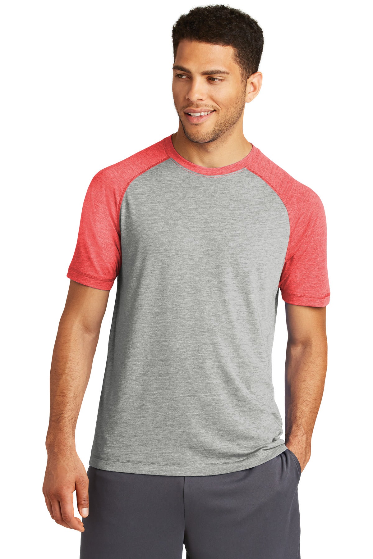 Model True Red Heather/ Light Grey Heather