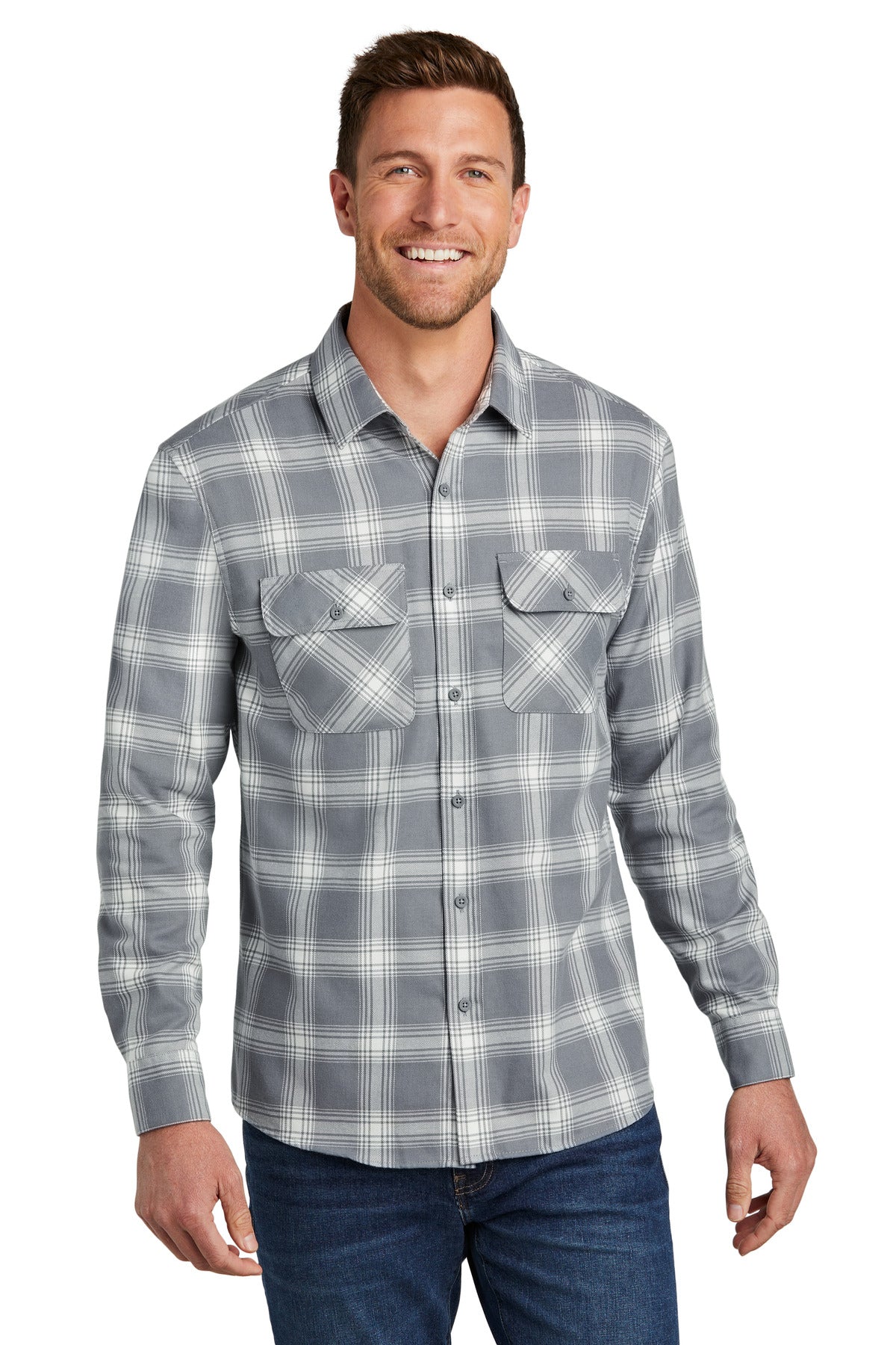 Model Grey/ Cream Open Plaid
