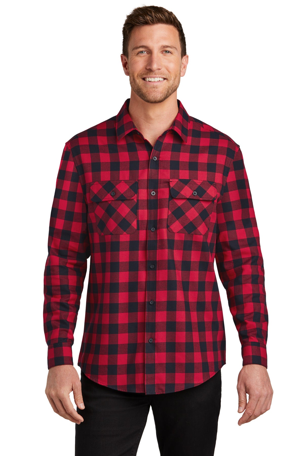 Model Red/ Black Buffalo Check